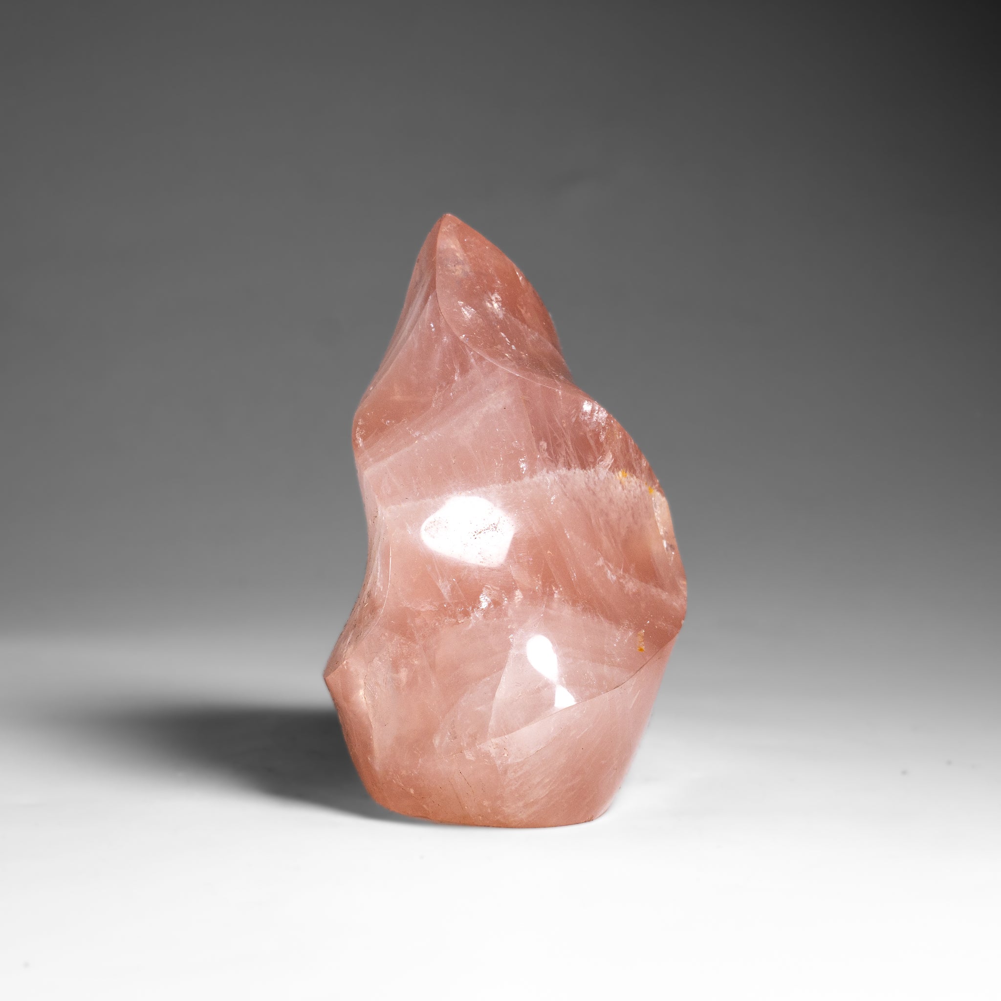 Polished Rose Quartz Flame Freeform From Brazil (1.5 lbs)