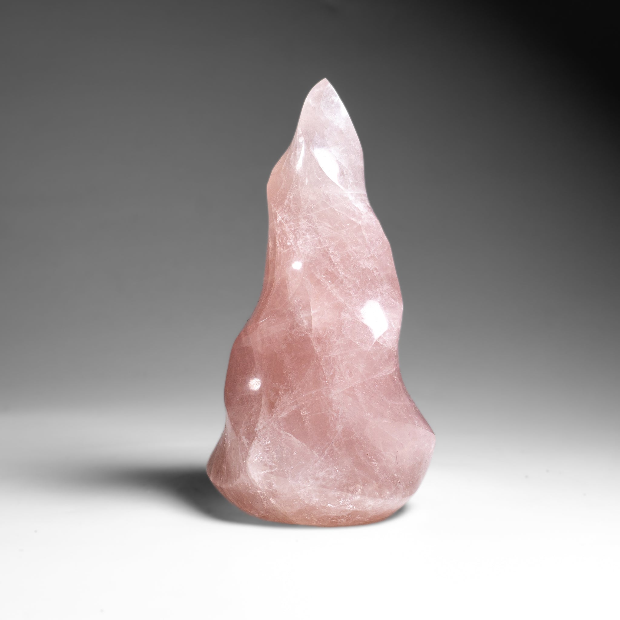 Polished Rose Quartz Flame Freeform From Brazil (1.5 lbs)