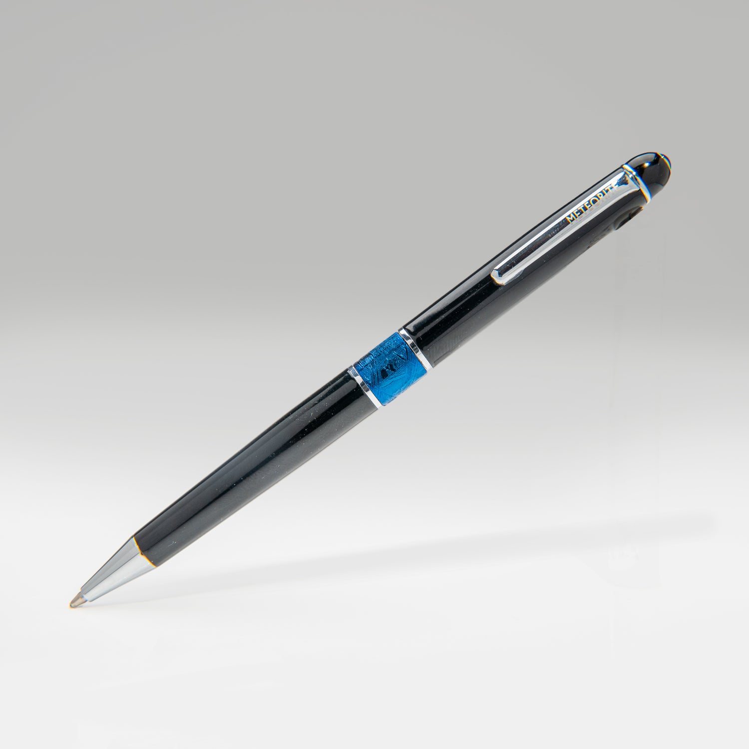 Genuine Muonionalusta Meteorite Pen (Blue)