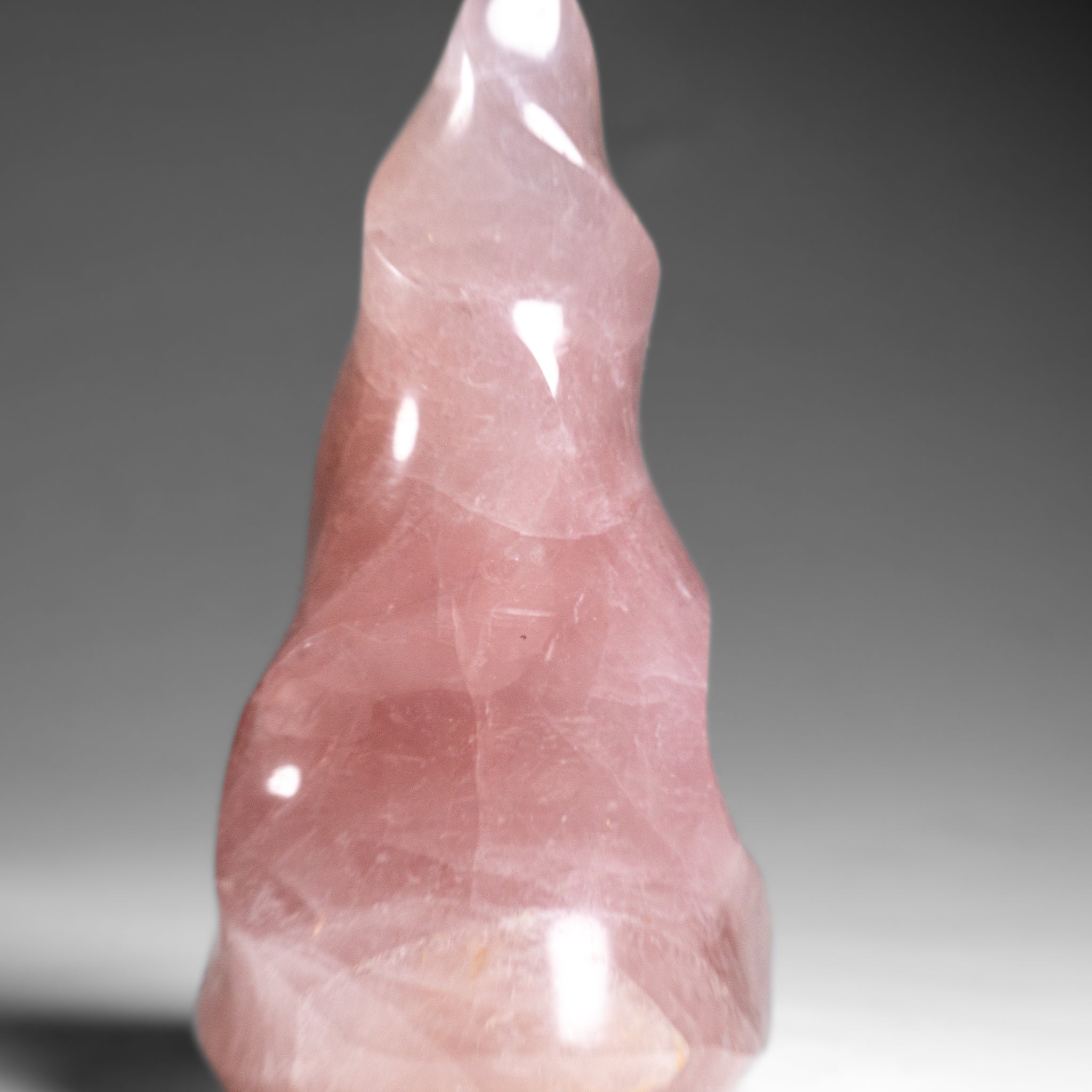 Polished Rose Quartz Flame Freeform From Brazil (1.5 lbs)