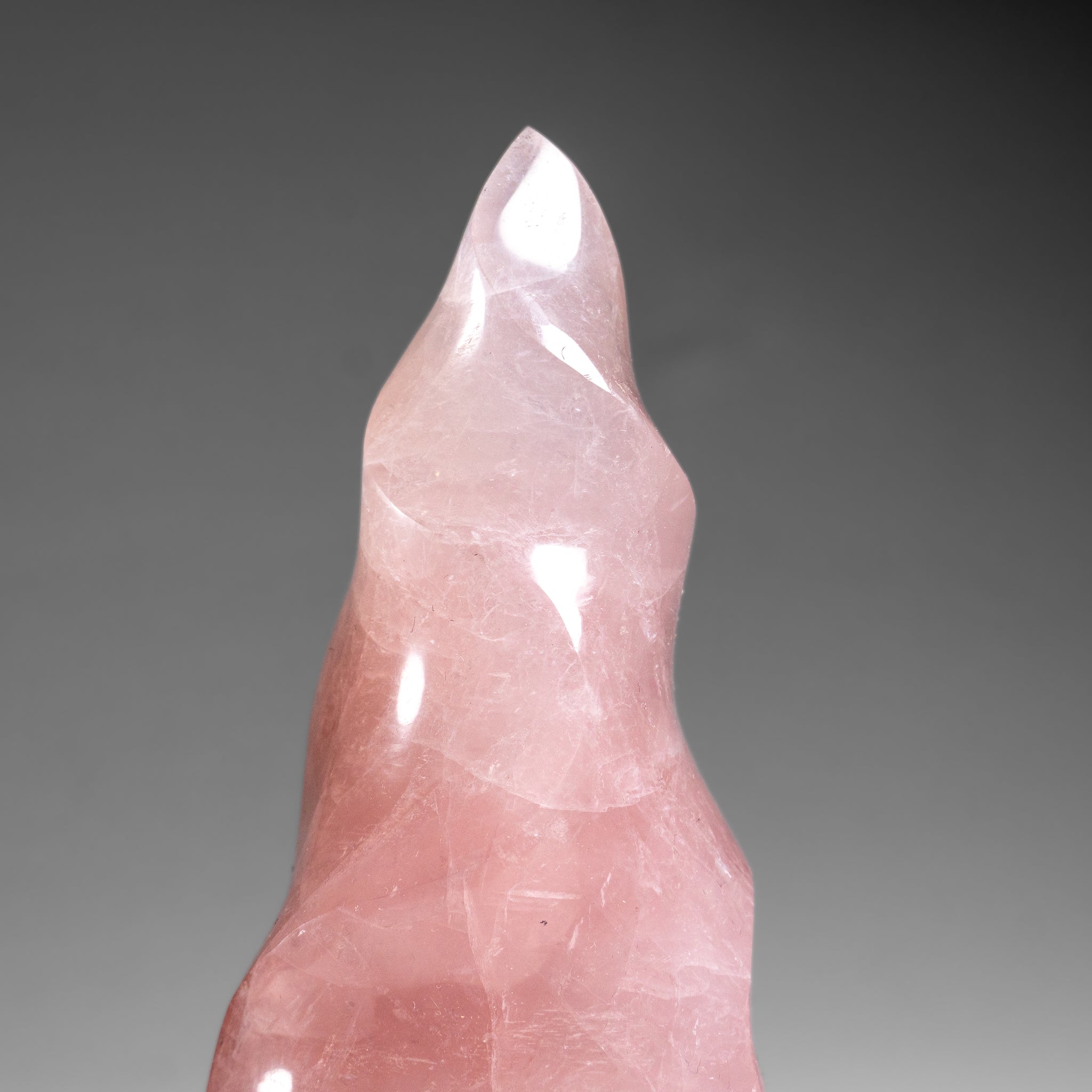 Polished Rose Quartz Flame Freeform From Brazil (1.5 lbs)
