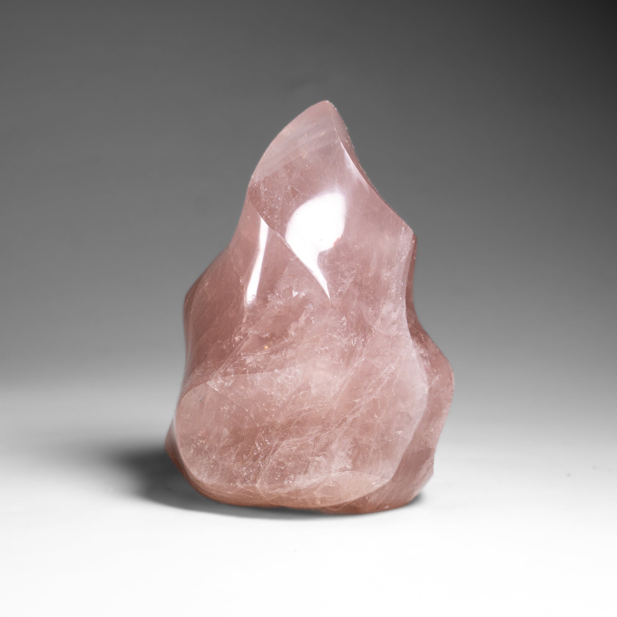 Polished Rose Quartz Flame Freeform From Brazil (1.7 lbs)