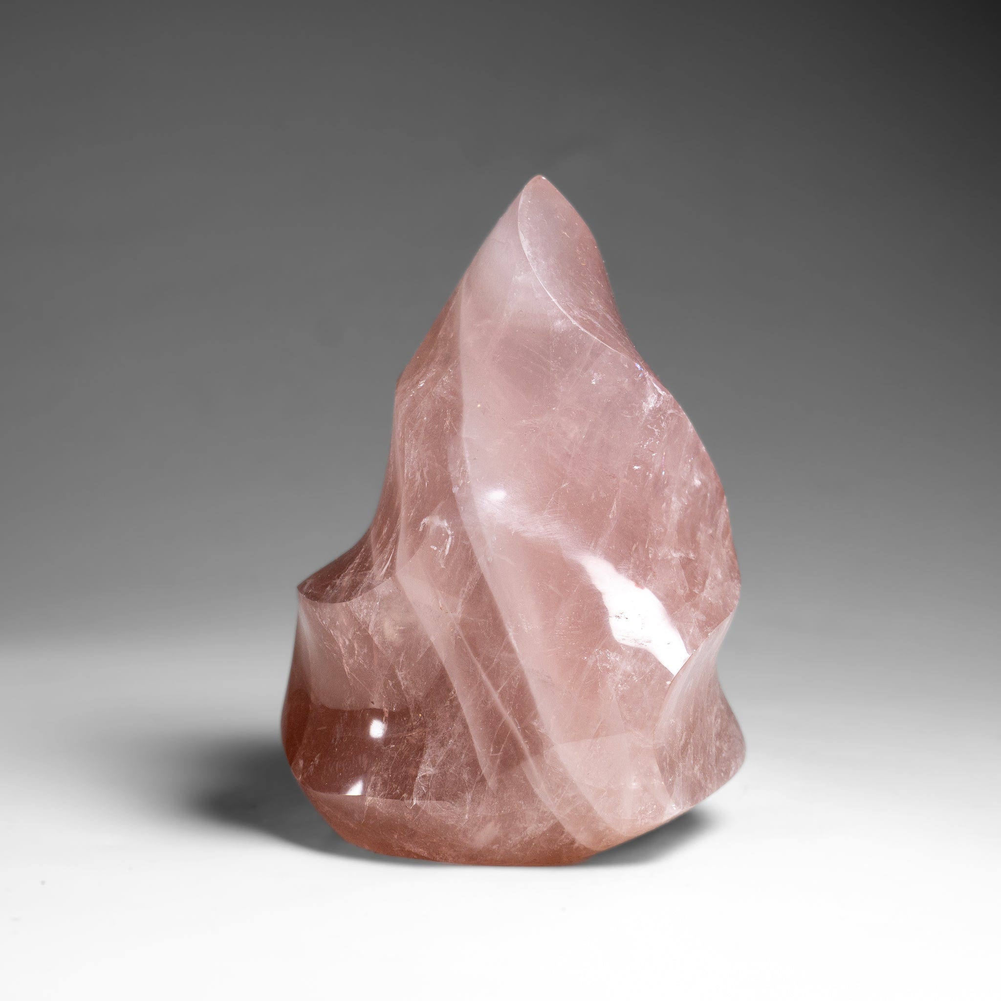 Polished Rose Quartz Flame Freeform From Brazil (1.7 lbs)