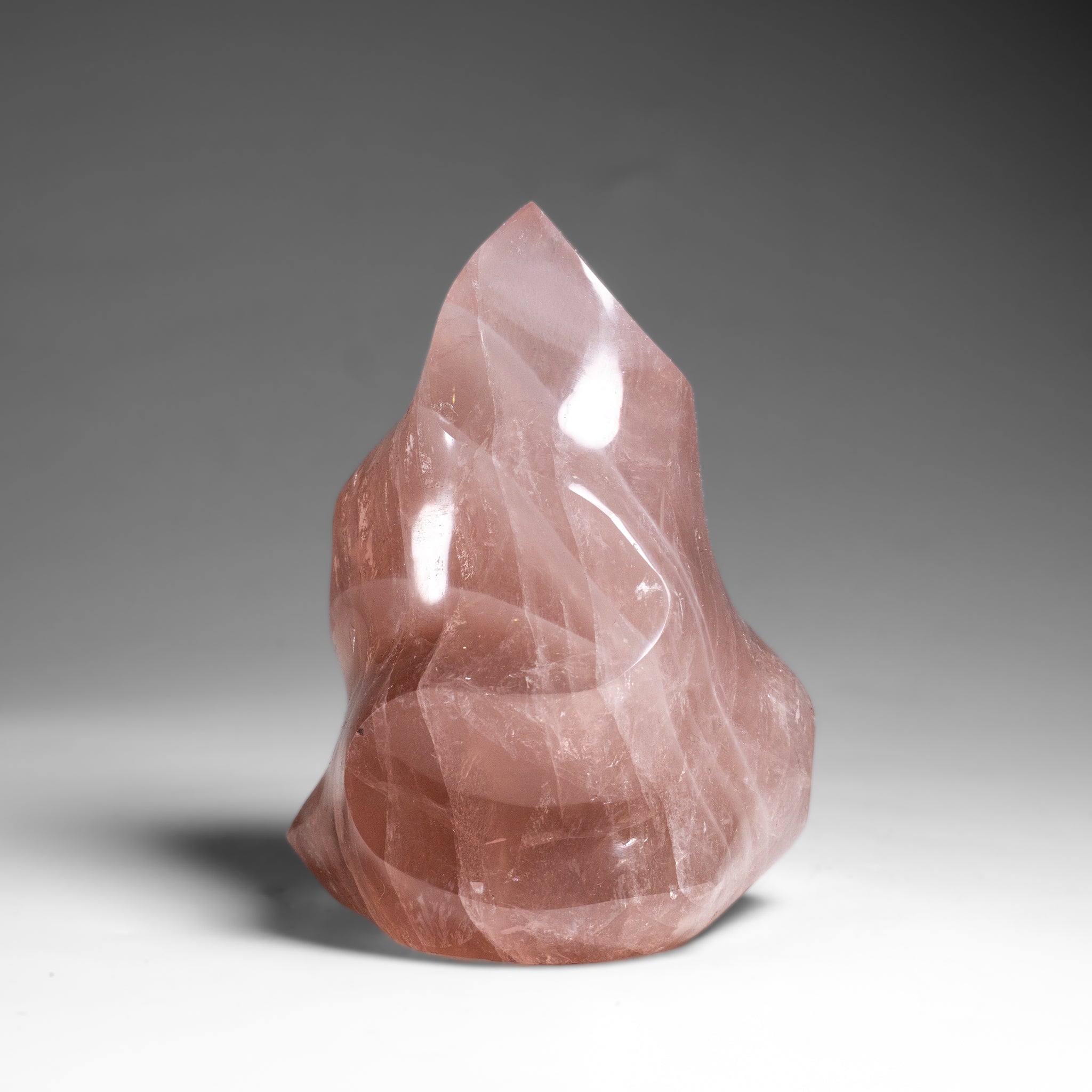 Polished Rose Quartz Flame Freeform From Brazil (1.7 lbs)