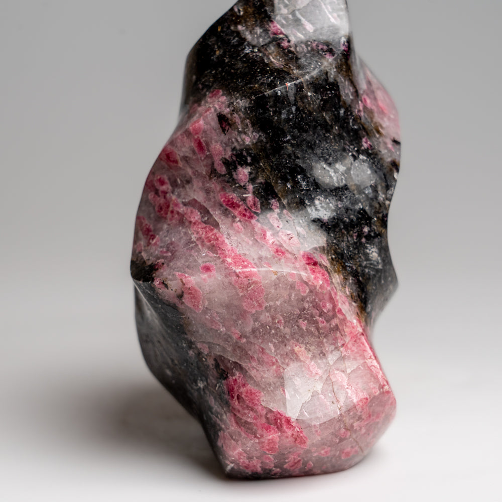 Polished Imperial Rhodonite Flame Freeform from Madagascar (1.8 lbs)