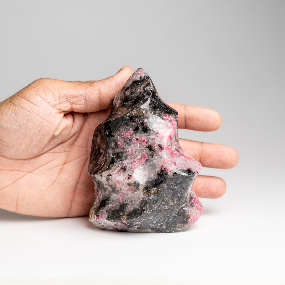 Polished Imperial Rhodonite Flame Freeform from Madagascar (1.8 lbs)