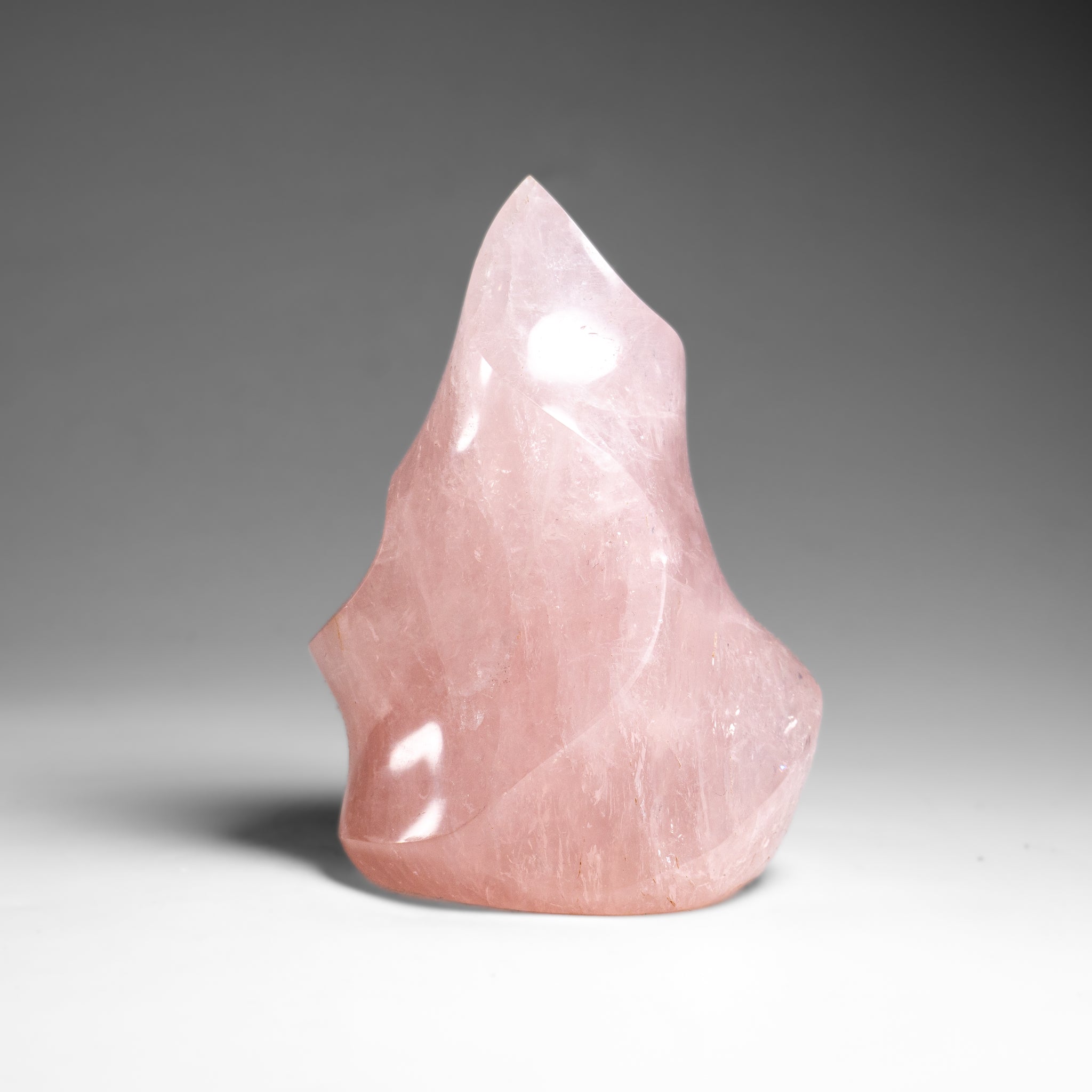 Polished Rose Quartz Flame Freeform From Brazil (1.5 lbs)