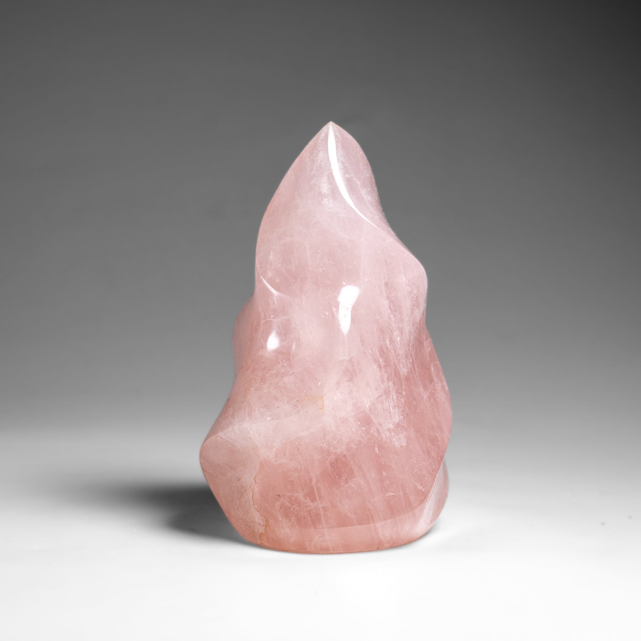Polished Rose Quartz Flame Freeform From Brazil (1.5 lbs)