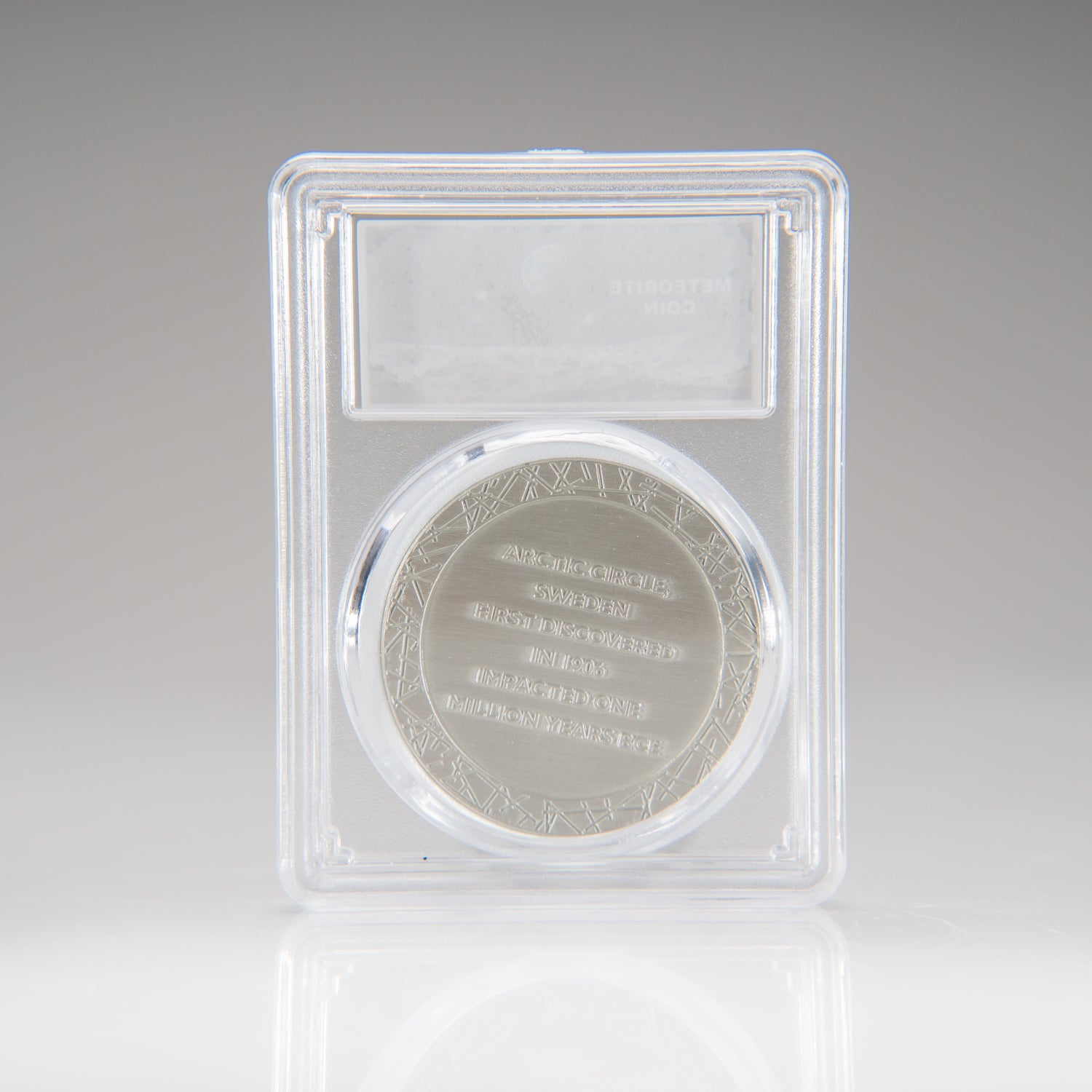 Genuine Muonionalusta Meteorite Coin (Silver)