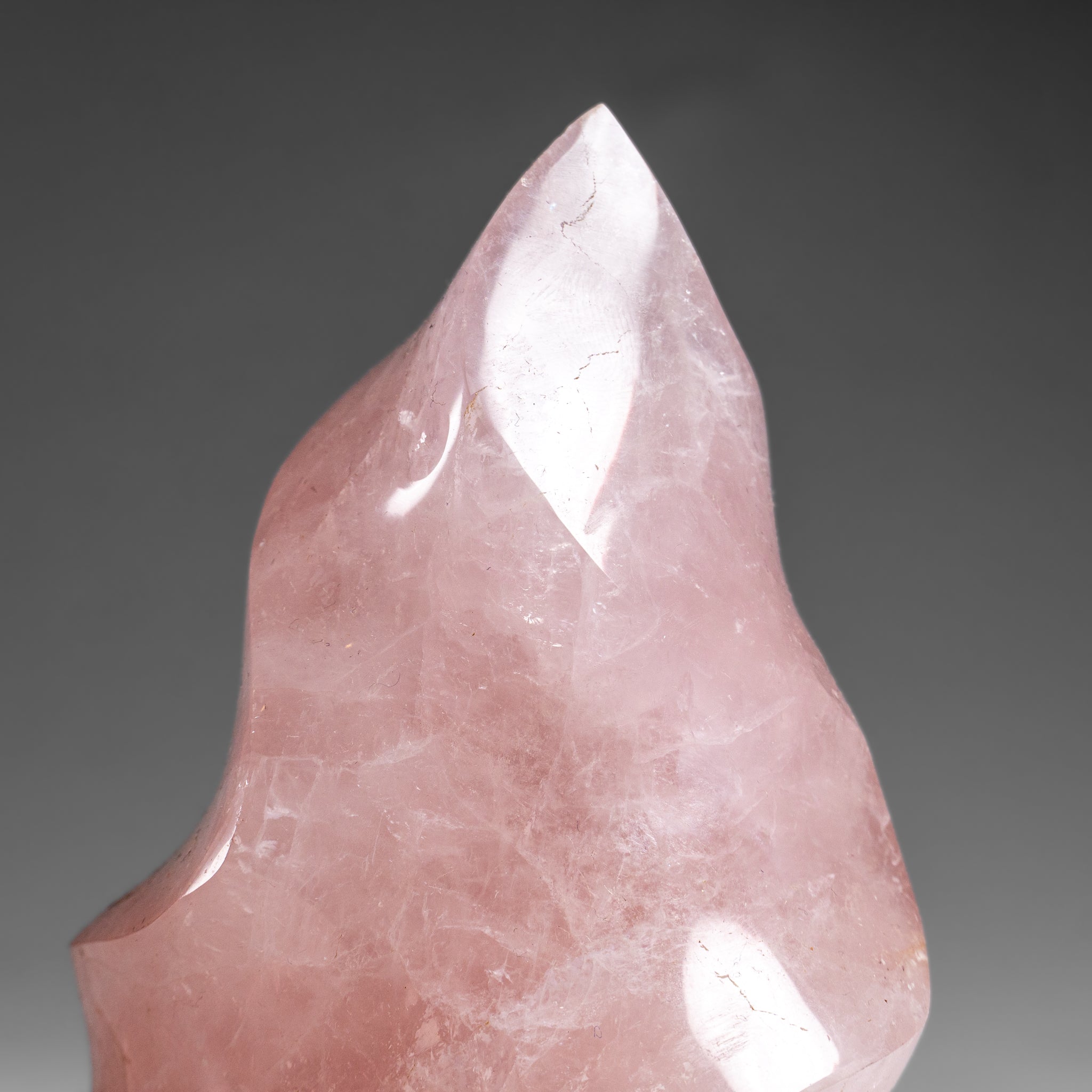 Polished Rose Quartz Flame Freeform From Brazil (1.5 lbs)