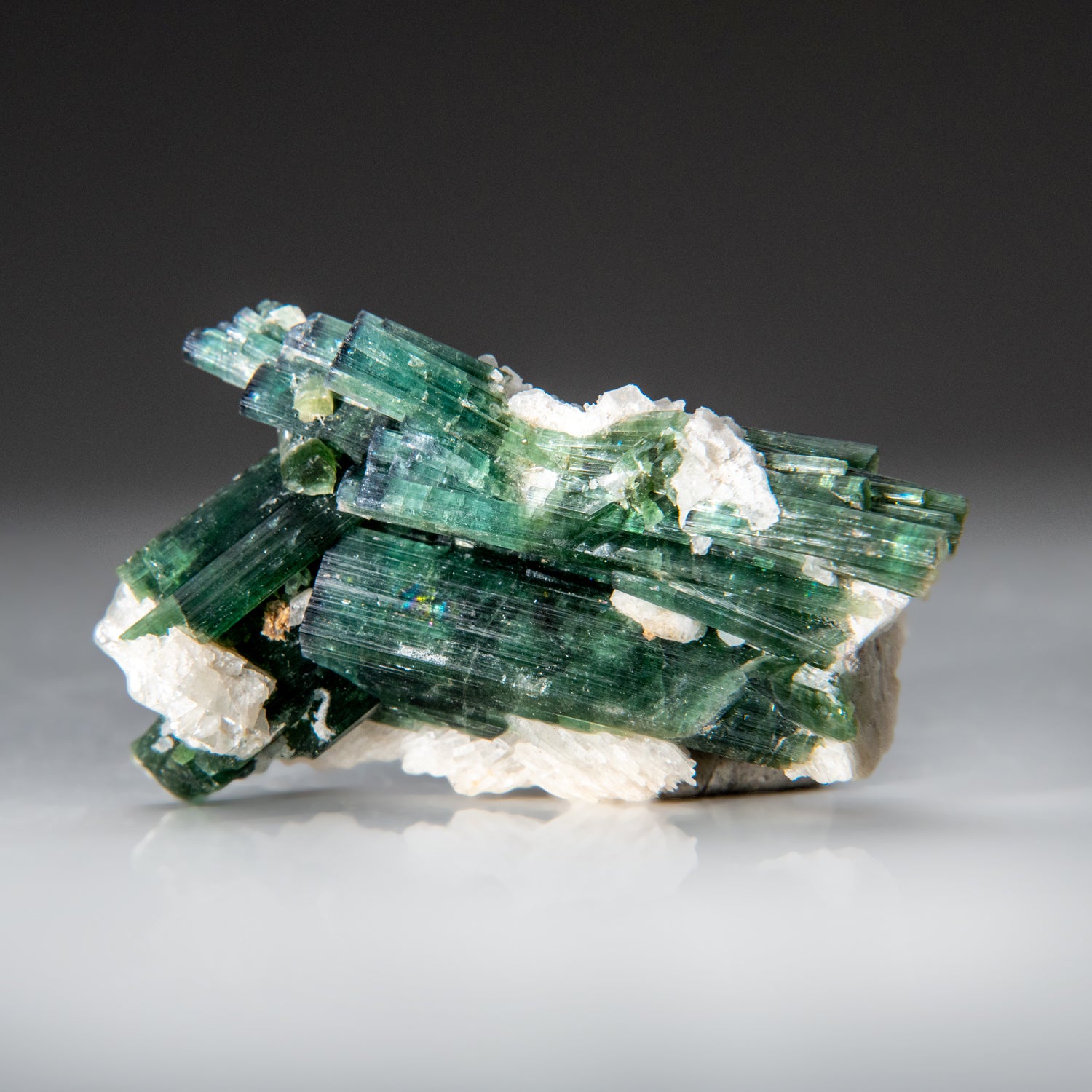 Green Tourmaline with Albite from Paprok, Nuristan, Afghanistan