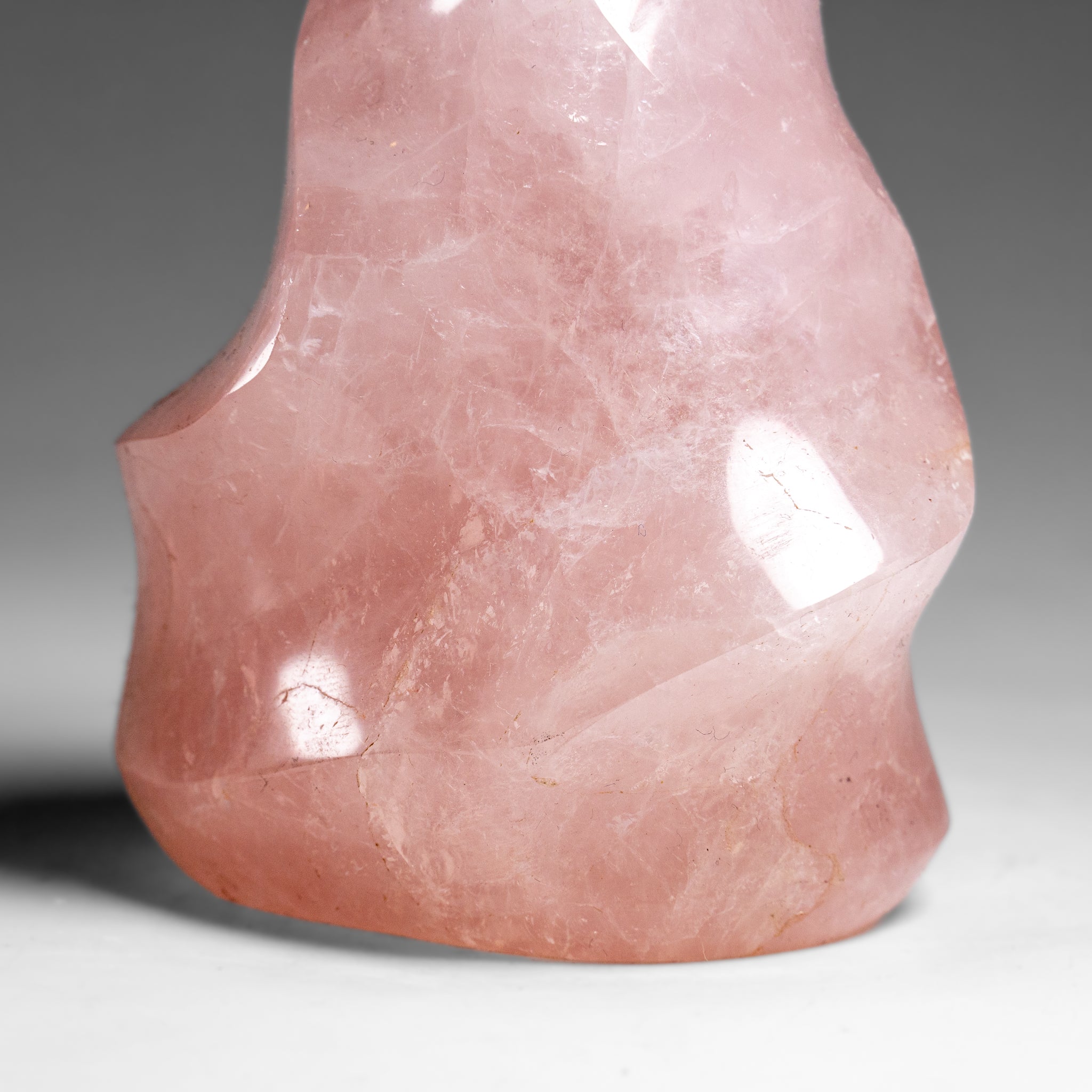 Polished Rose Quartz Flame Freeform From Brazil (1.5 lbs)