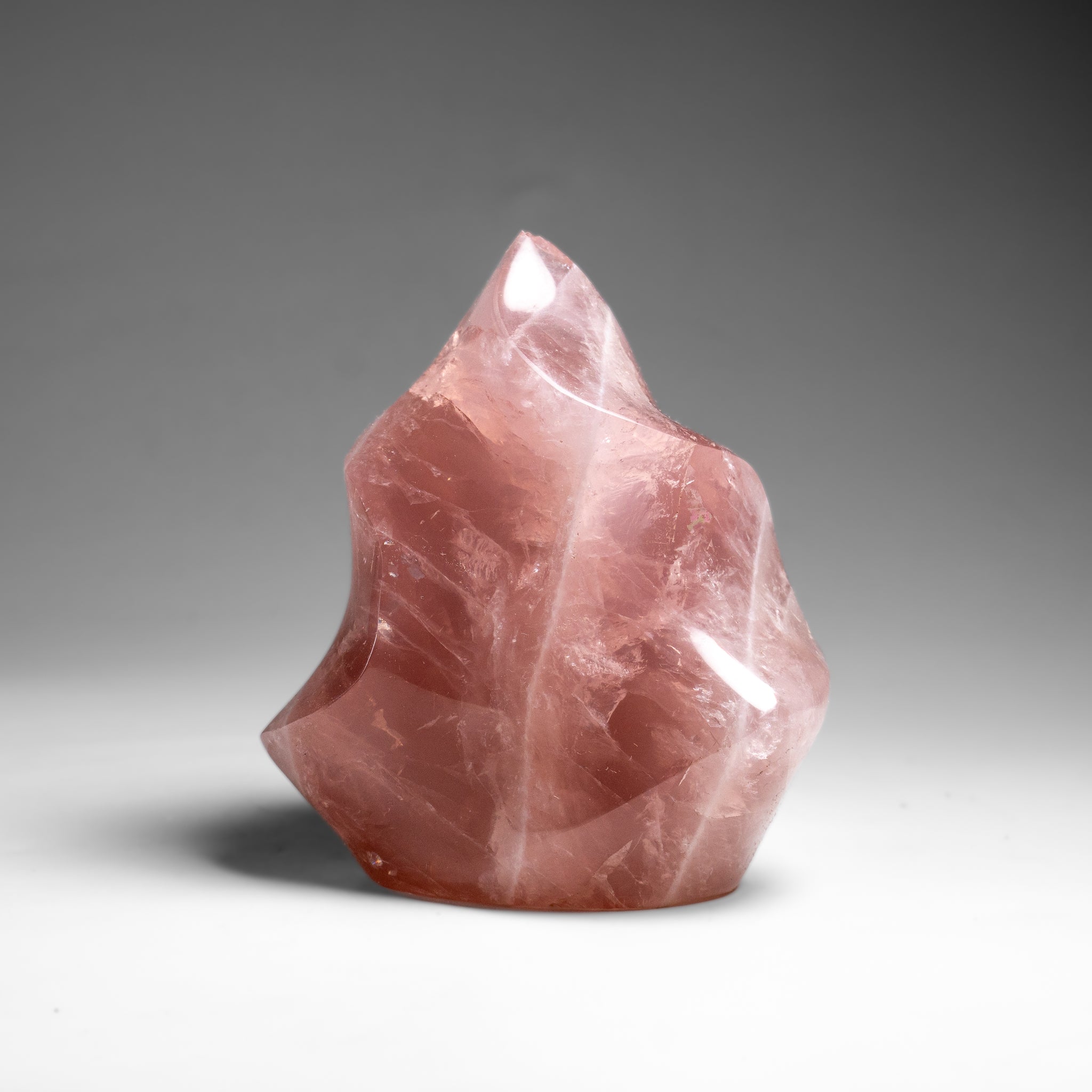 Polished Rose Quartz Flame Freeform From Brazil (1.8 lbs)