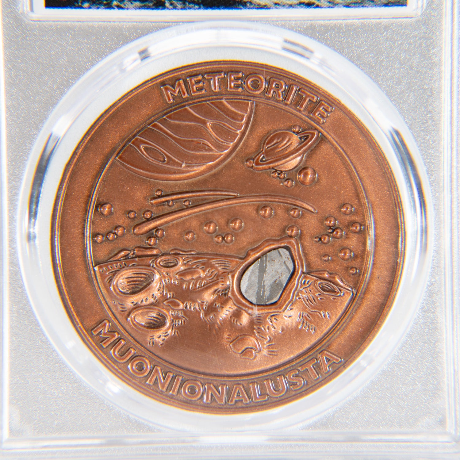 Genuine Muonionalusta Meteorite Coin (Bronze)