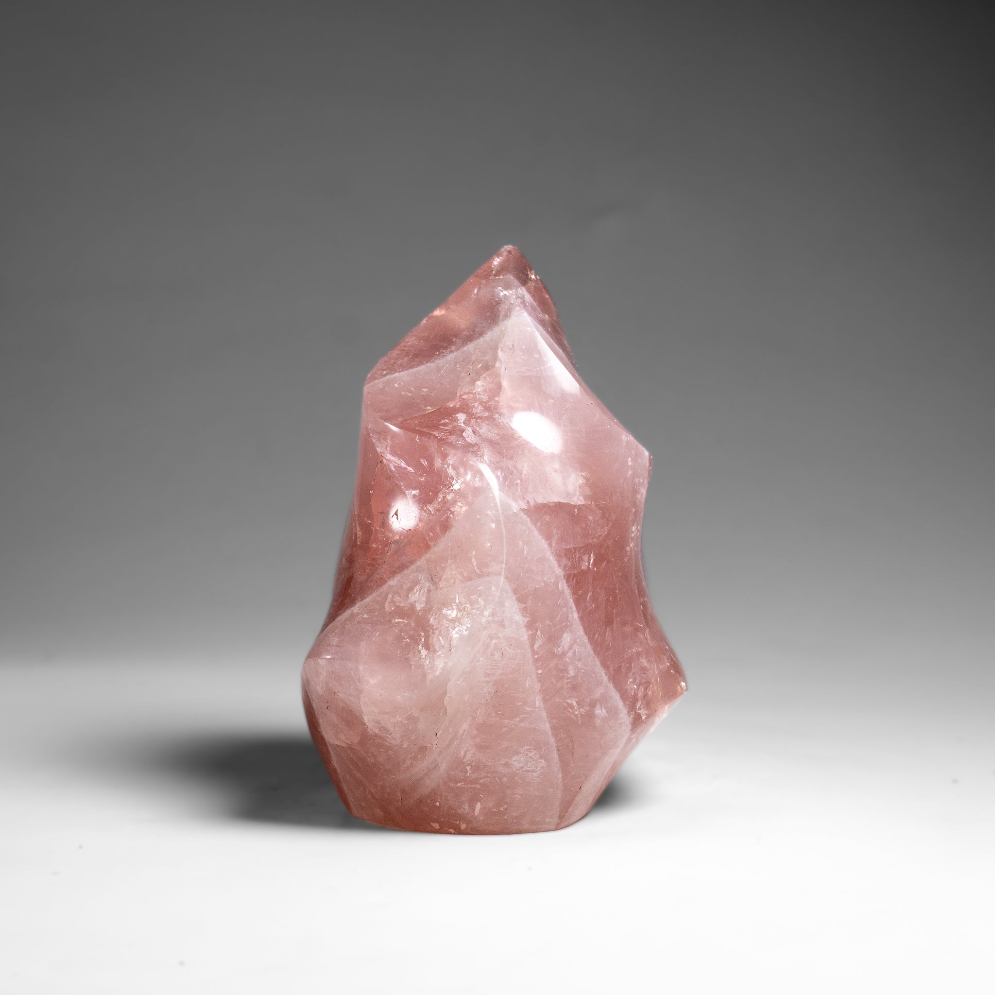 Polished Rose Quartz Flame Freeform From Brazil (1.8 lbs)