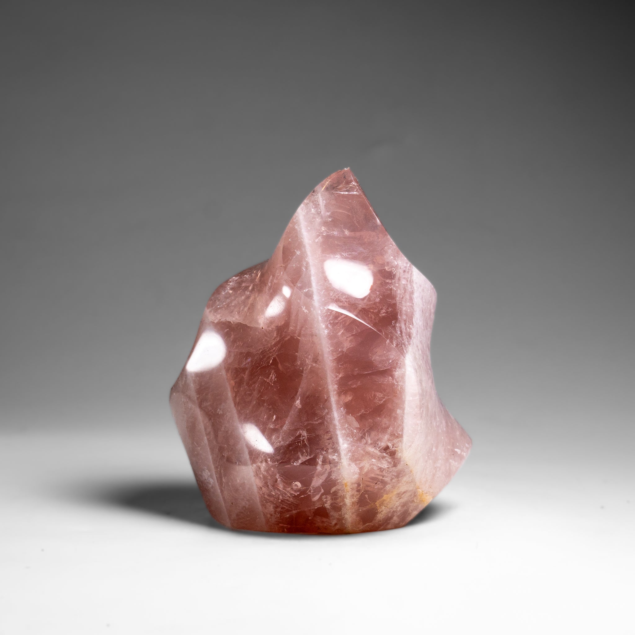 Polished Rose Quartz Flame Freeform From Brazil (1.8 lbs)