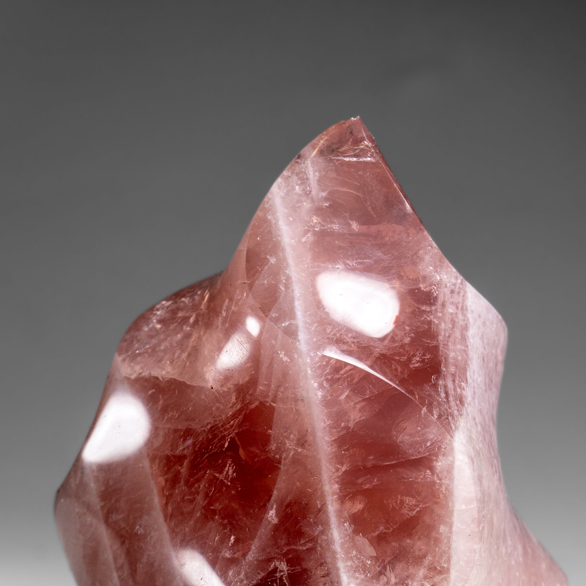 Polished Rose Quartz Flame Freeform From Brazil (1.8 lbs)