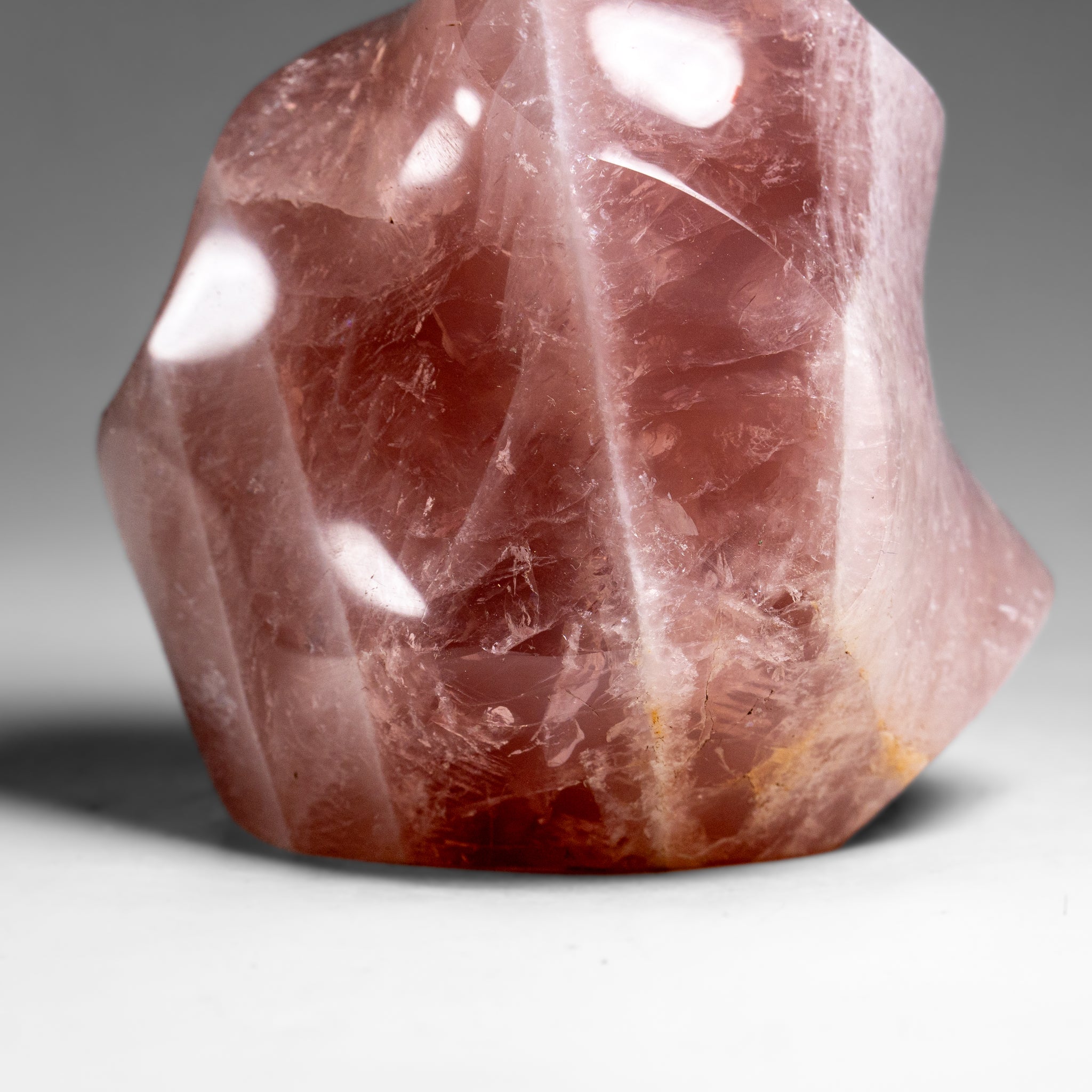 Polished Rose Quartz Flame Freeform From Brazil (1.8 lbs)