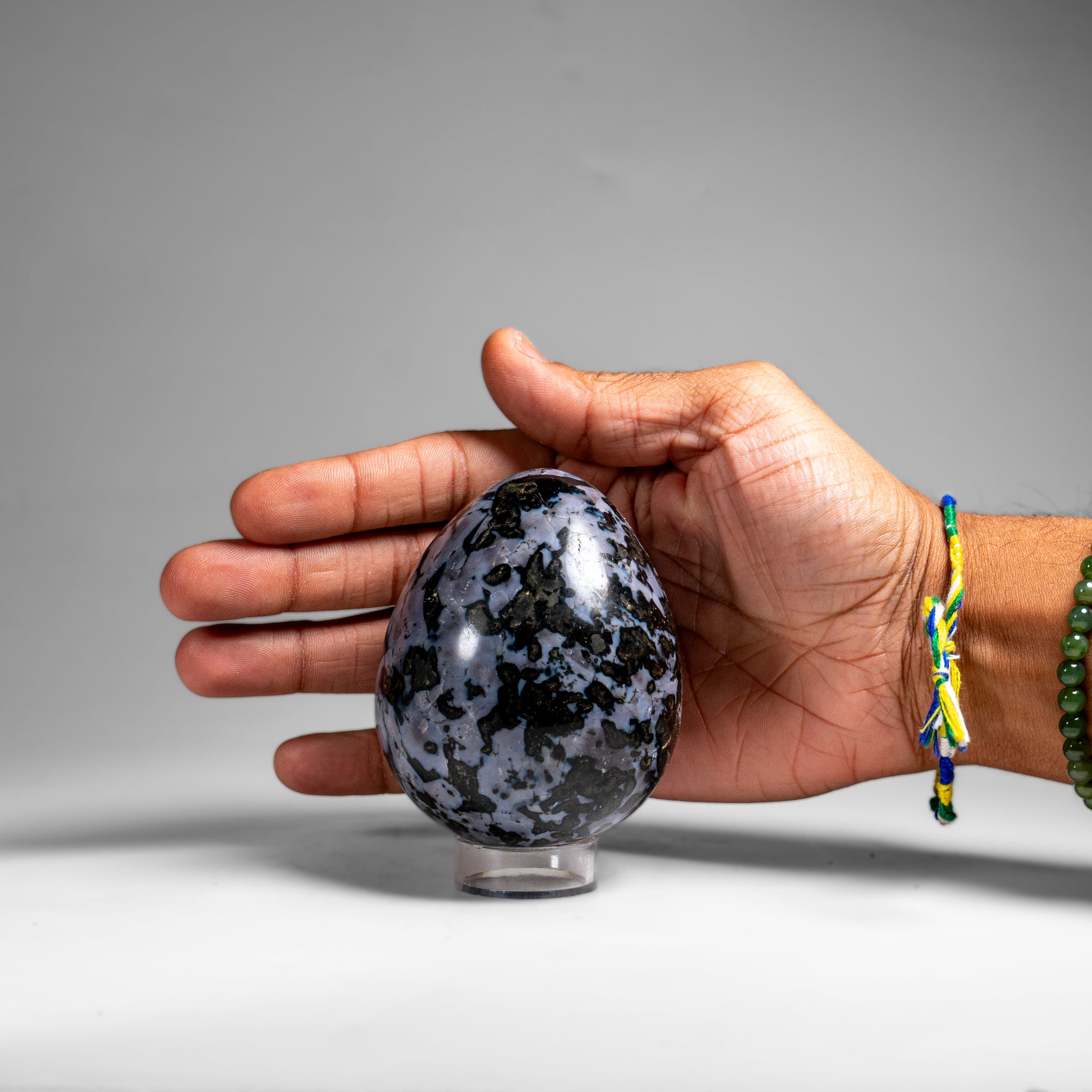 Genuine Polished Indigo Gabbro Egg from Madagascar (1.3 lbs)