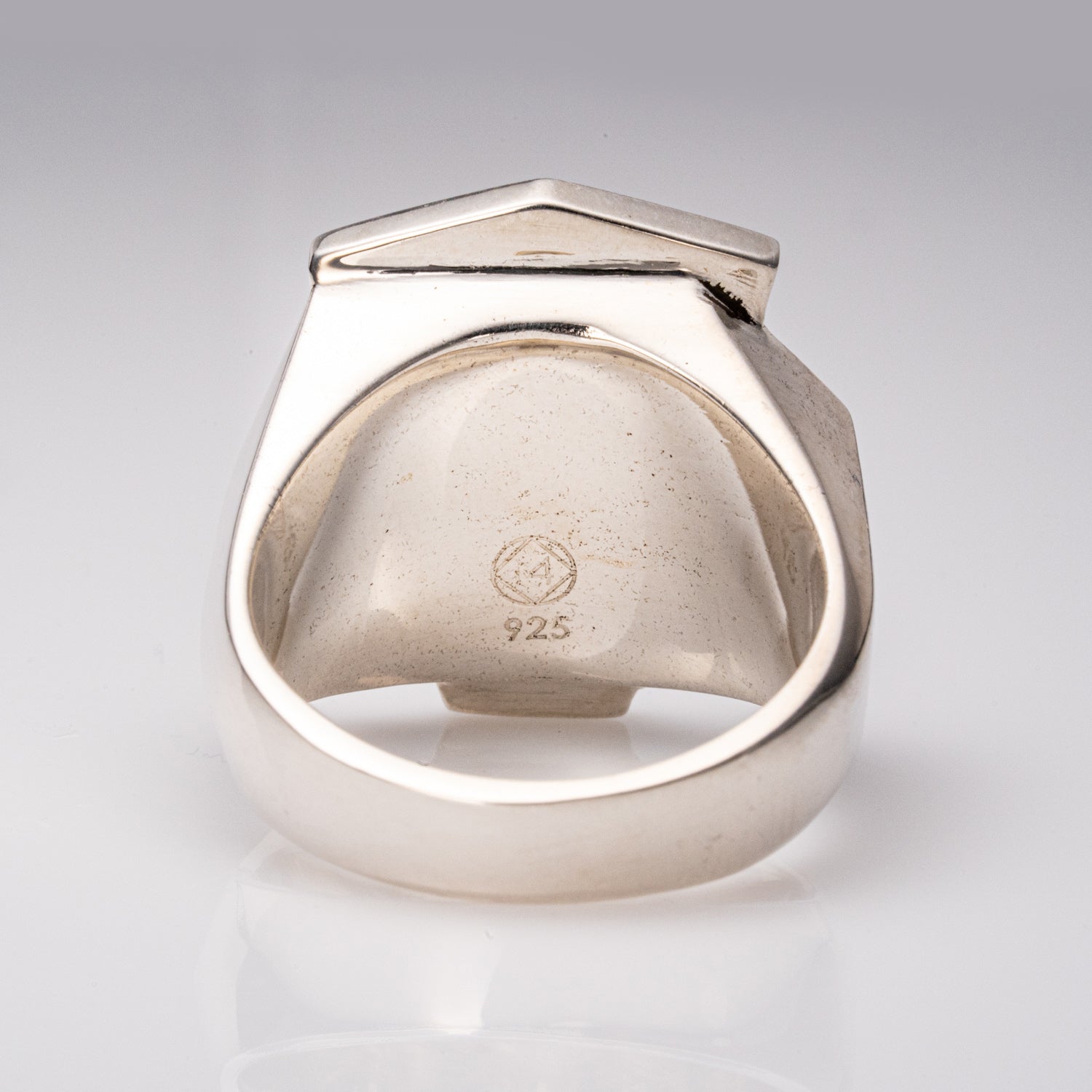 Genuine Fordite Sterling Silver Men's Ring (Size 10.5)