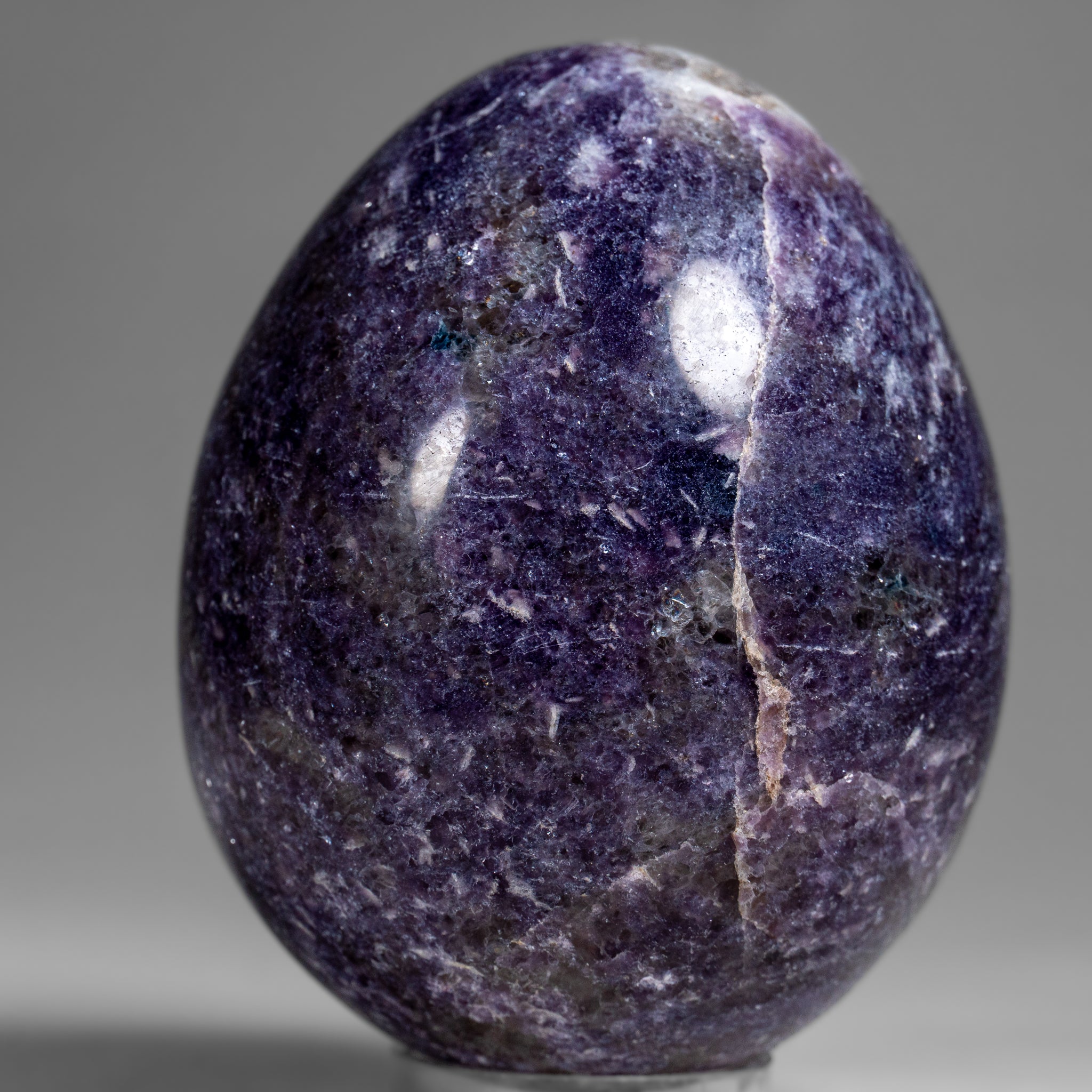 Genuine Polished Lepidolite Egg from Madagascar (1.3 lbs)