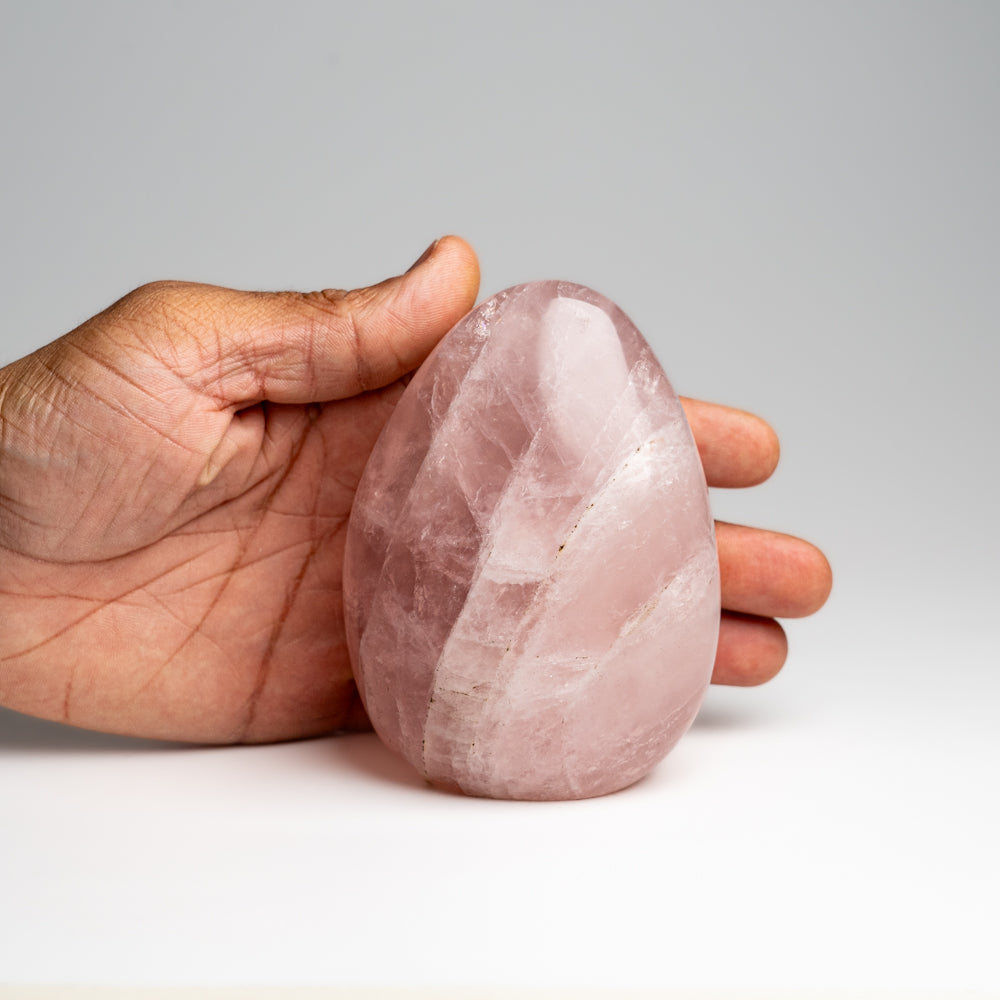 Polished Rose Quartz Freeform From Madagascar (1.3 lbs)