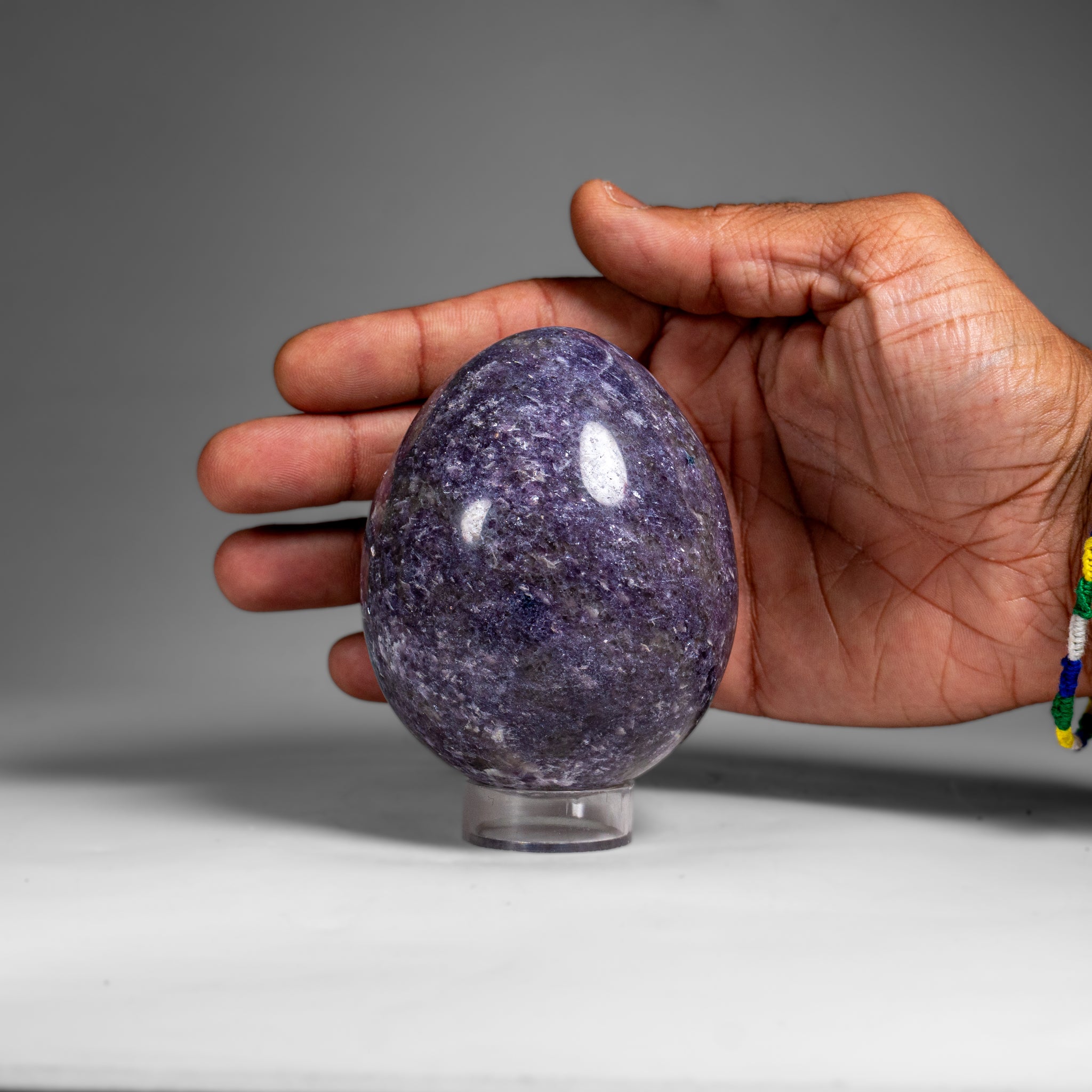 Genuine Polished Lepidolite Egg from Madagascar (1.3 lbs)