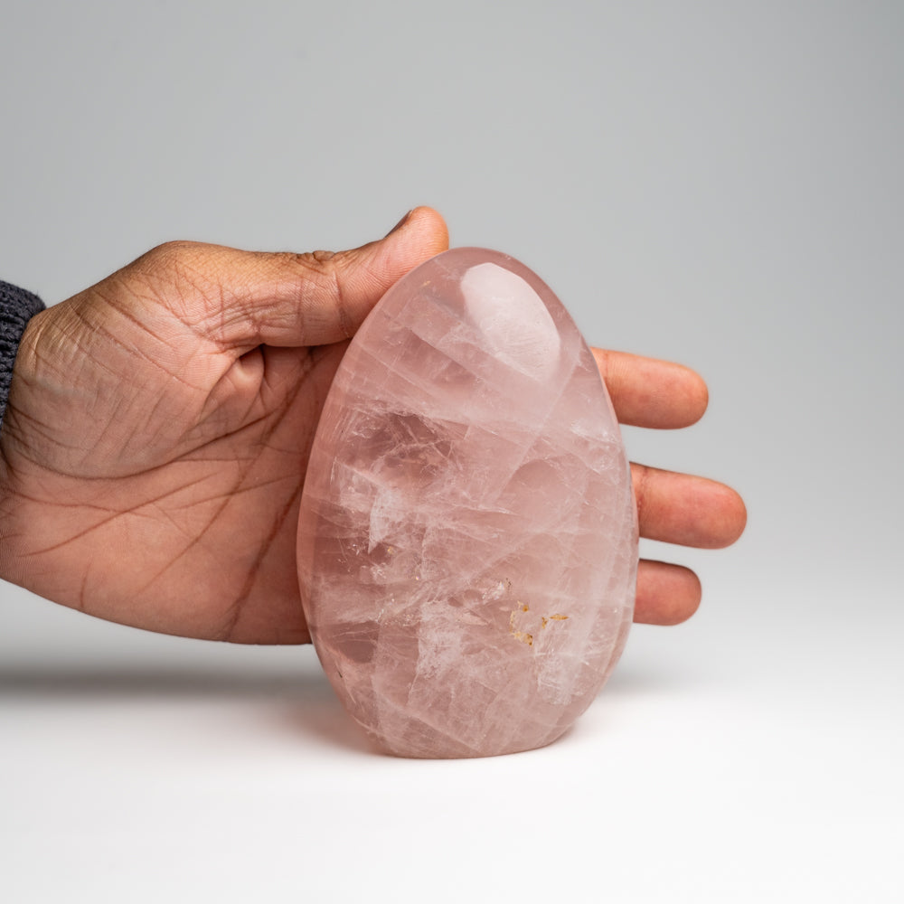 Polished Rose Quartz Freeform From Madagascar (1.5 lbs)