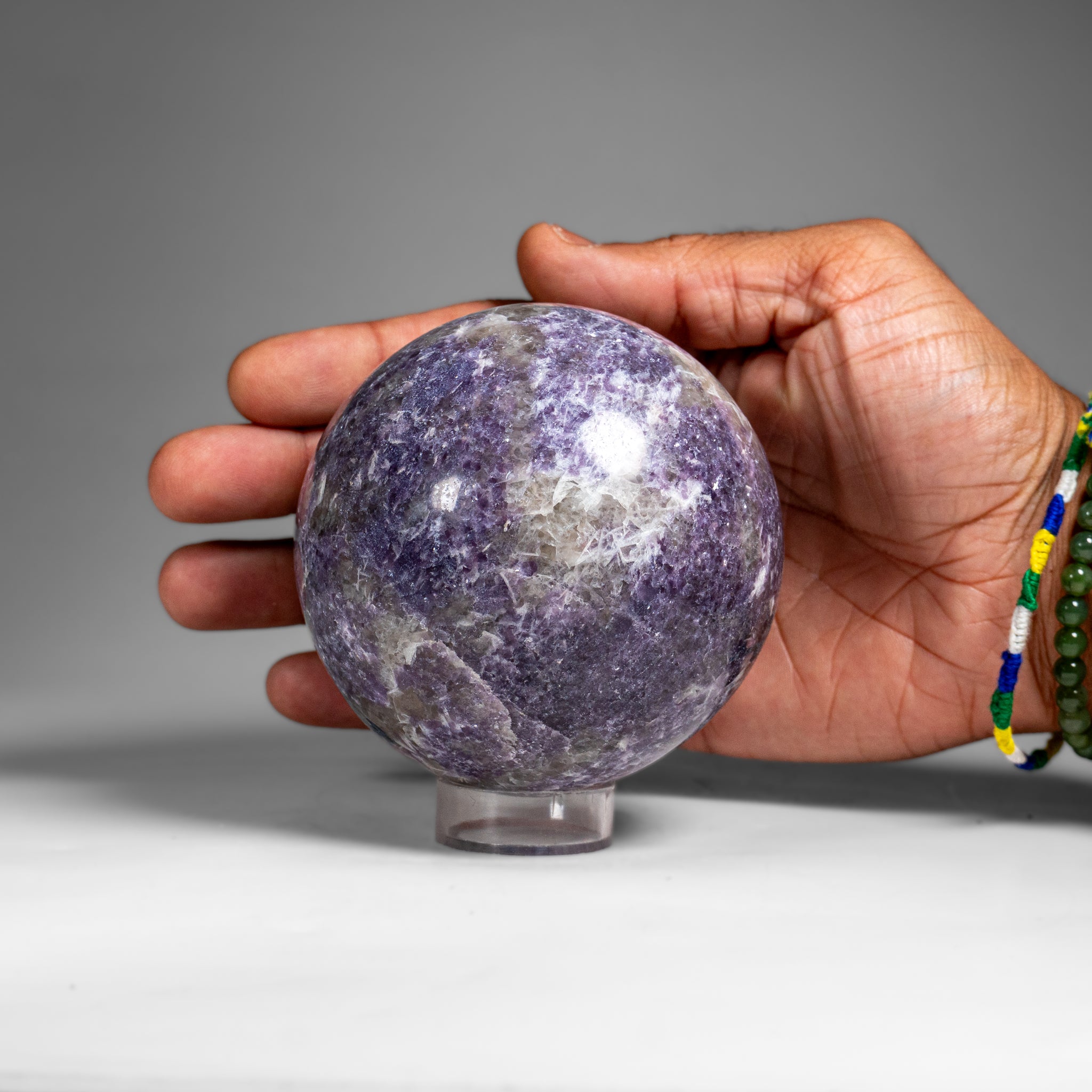 Genuine Polished Lepidolite (3.5") Sphere from Madagascar (2 lbs)