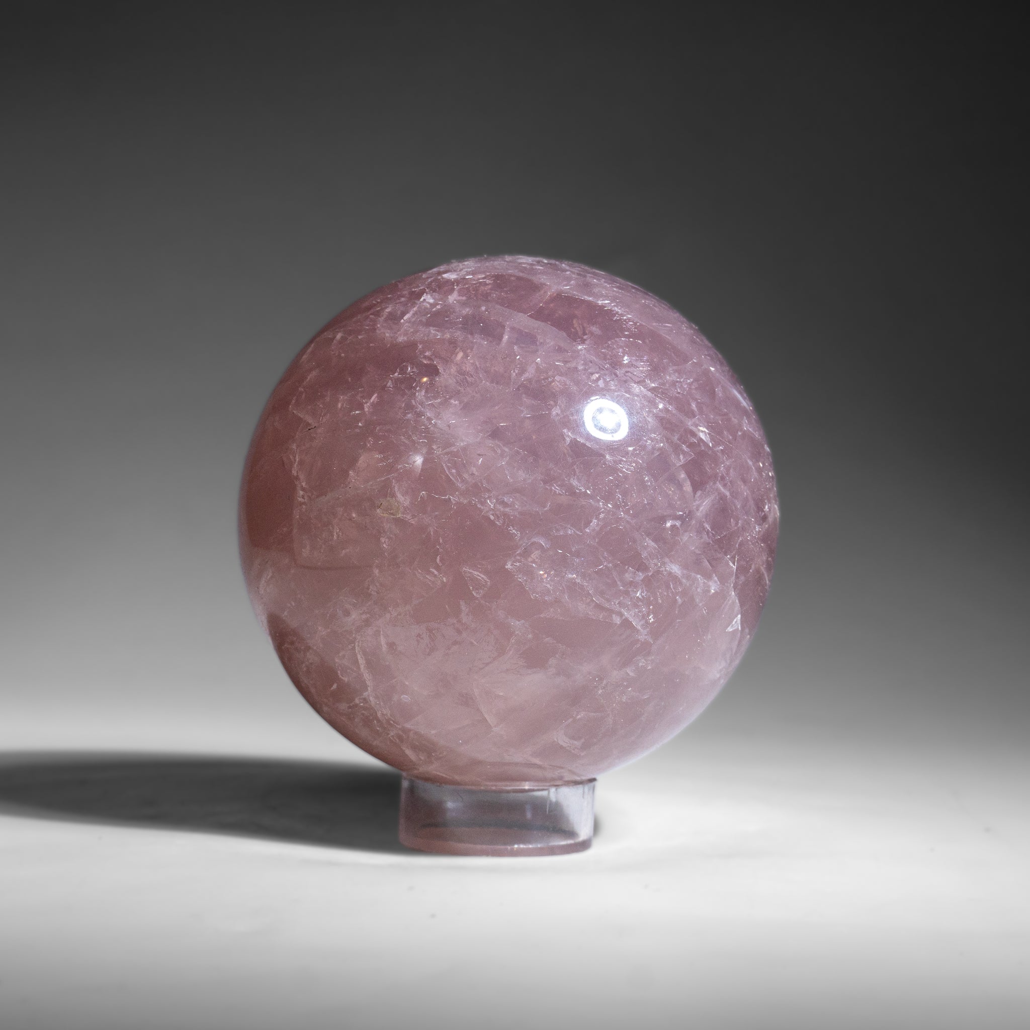 Genuine Polished Rose Quartz (3.75") Sphere from Brazil (2 lbs)
