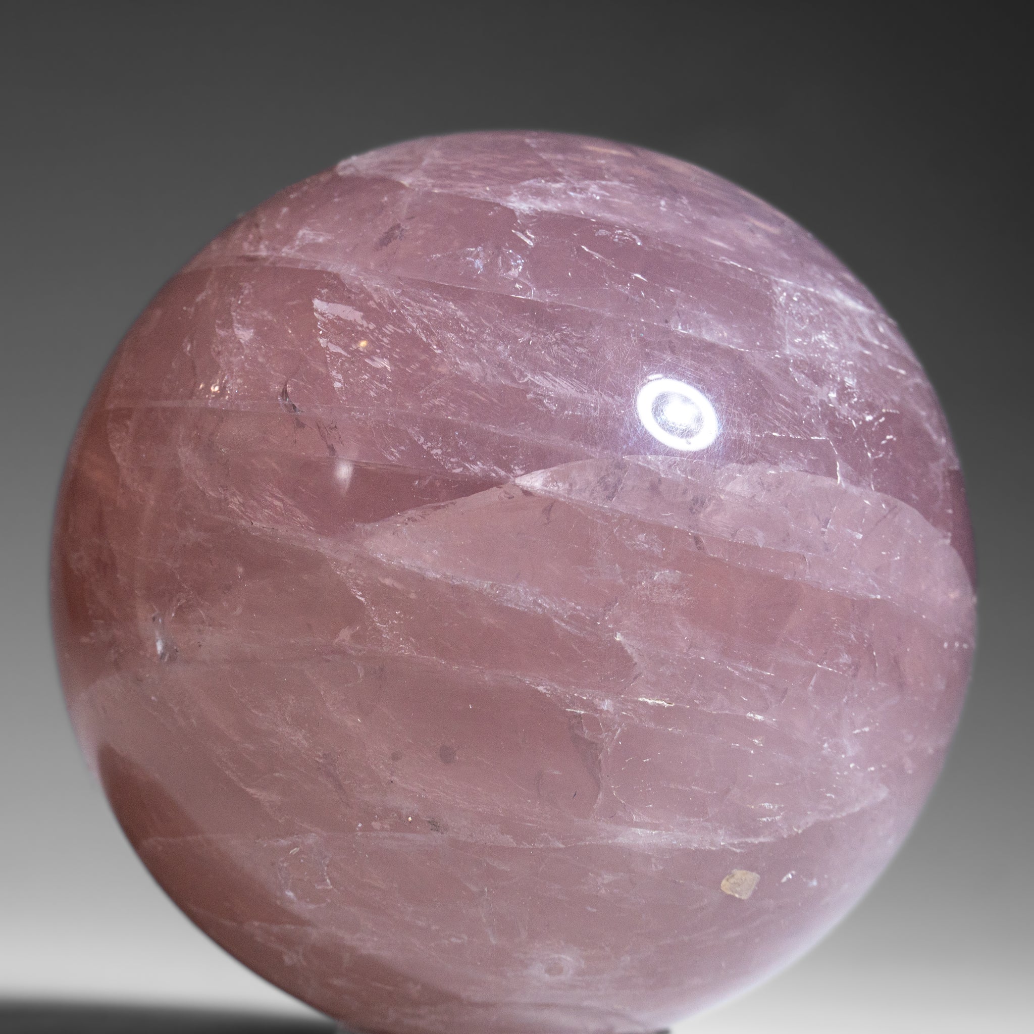 Genuine Polished Rose Quartz (3.75") Sphere from Brazil (2 lbs)
