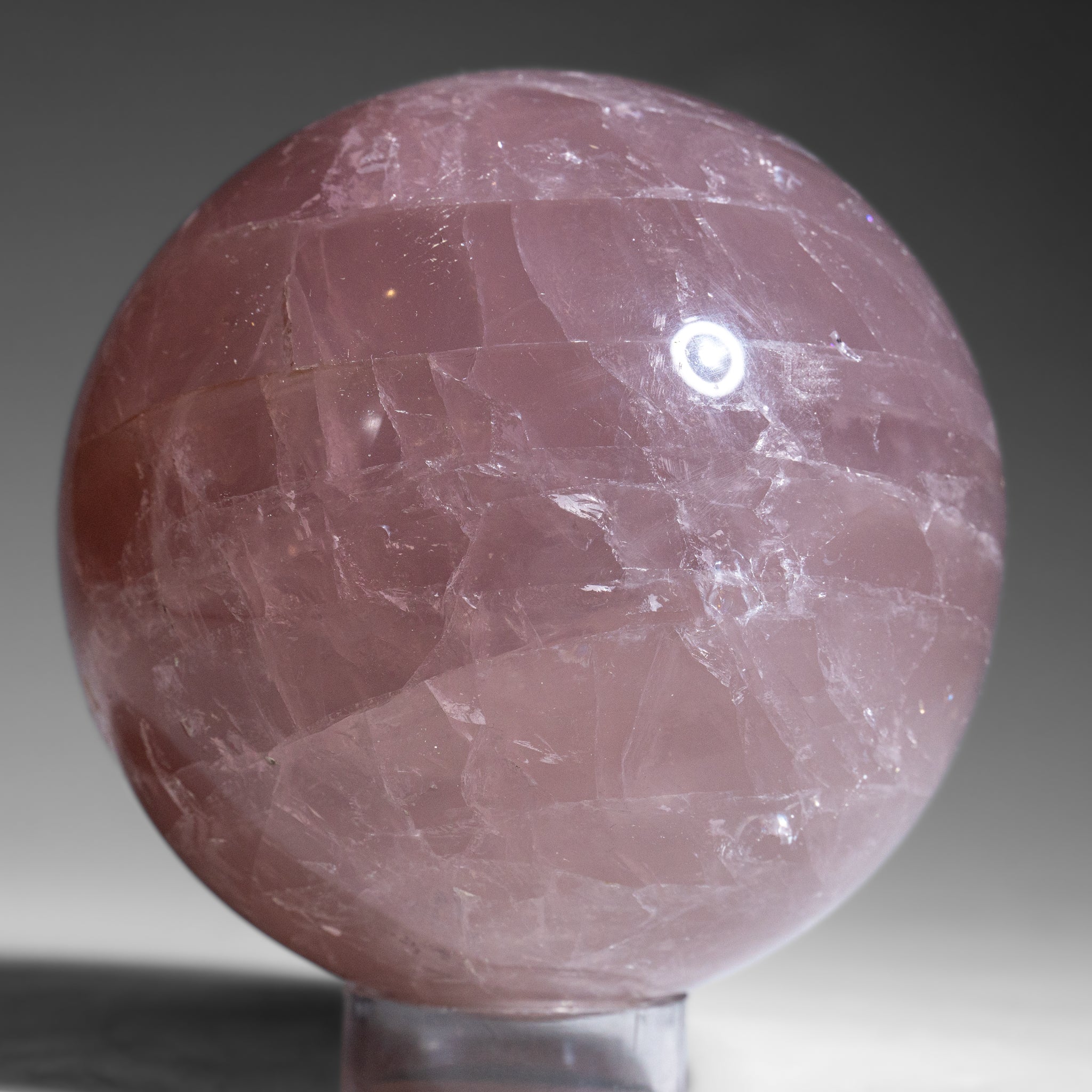 Genuine Polished Rose Quartz (3.75") Sphere from Brazil (2 lbs)