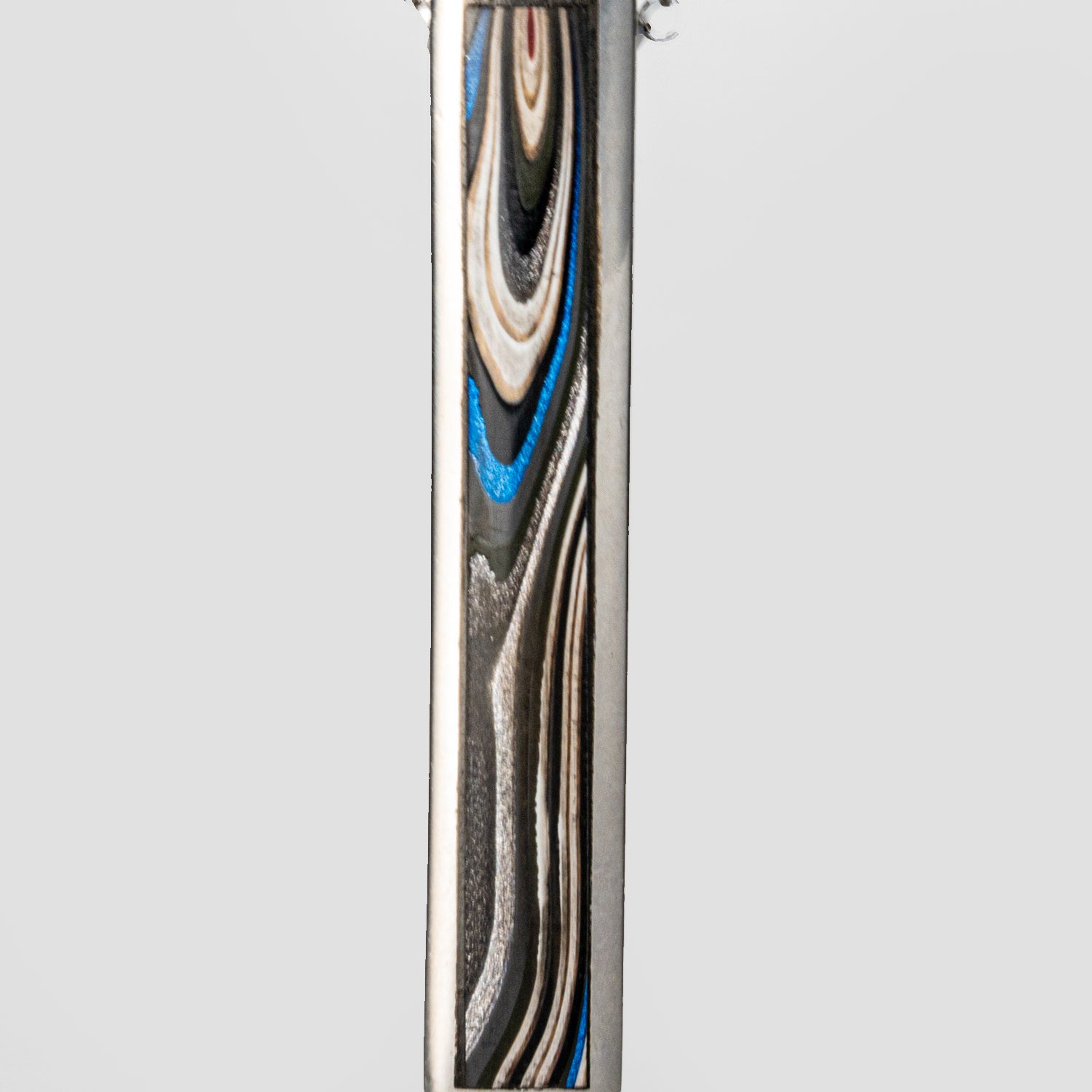 Genuine Fordite Sterling Silver Pendant with 18" Sterling Silver Necklace