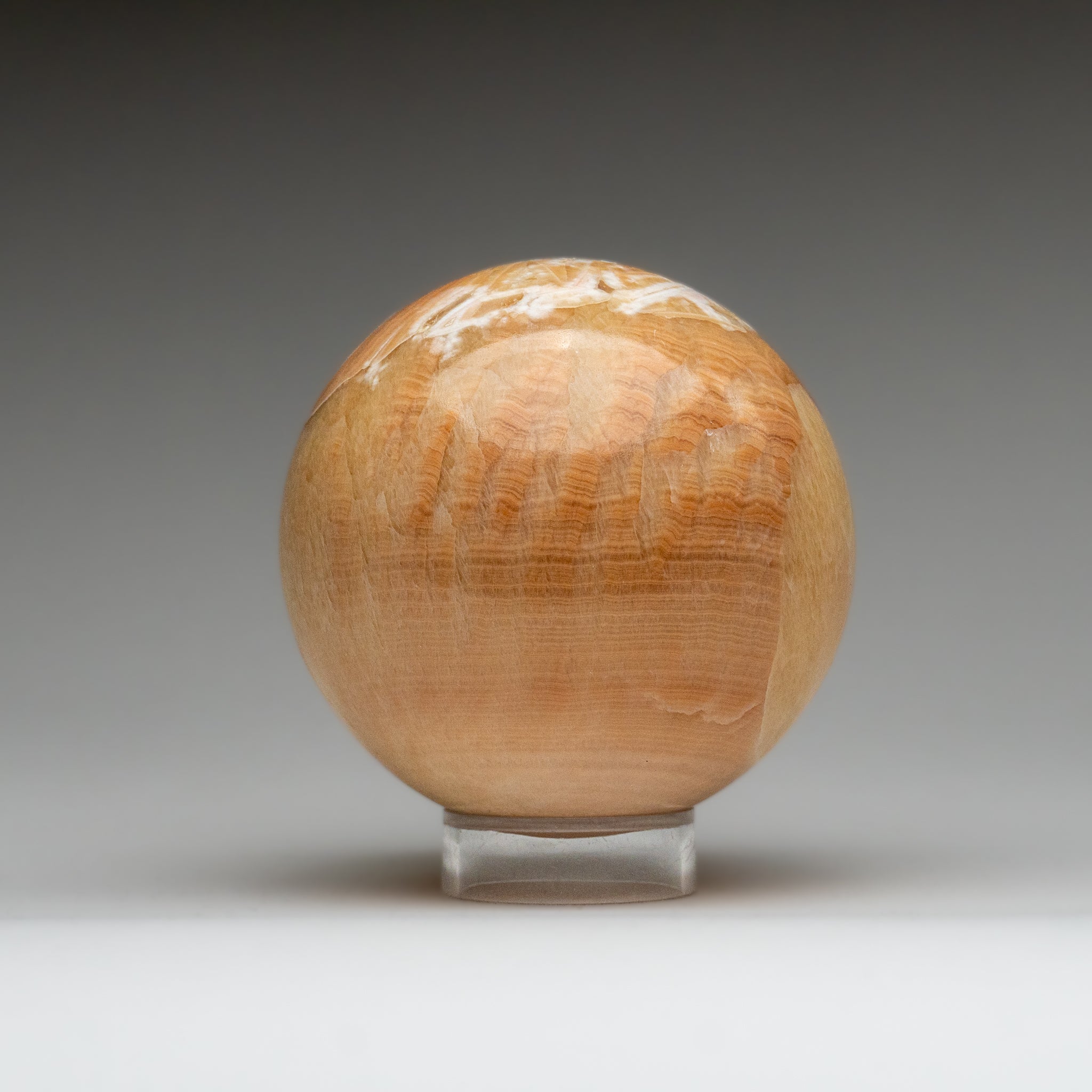 Polished Orange Onyx Sphere from Mexico (3.1 lbs)