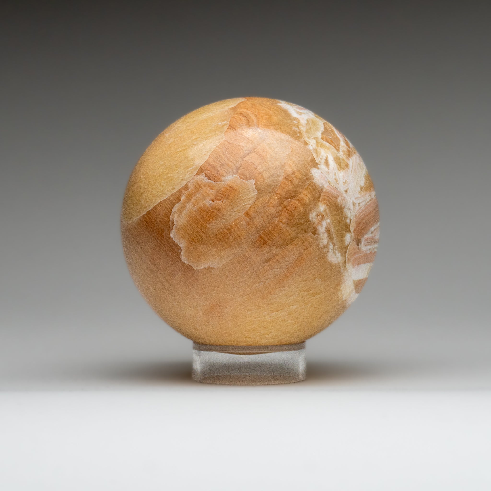Polished Orange Onyx Sphere from Mexico (3.1 lbs)