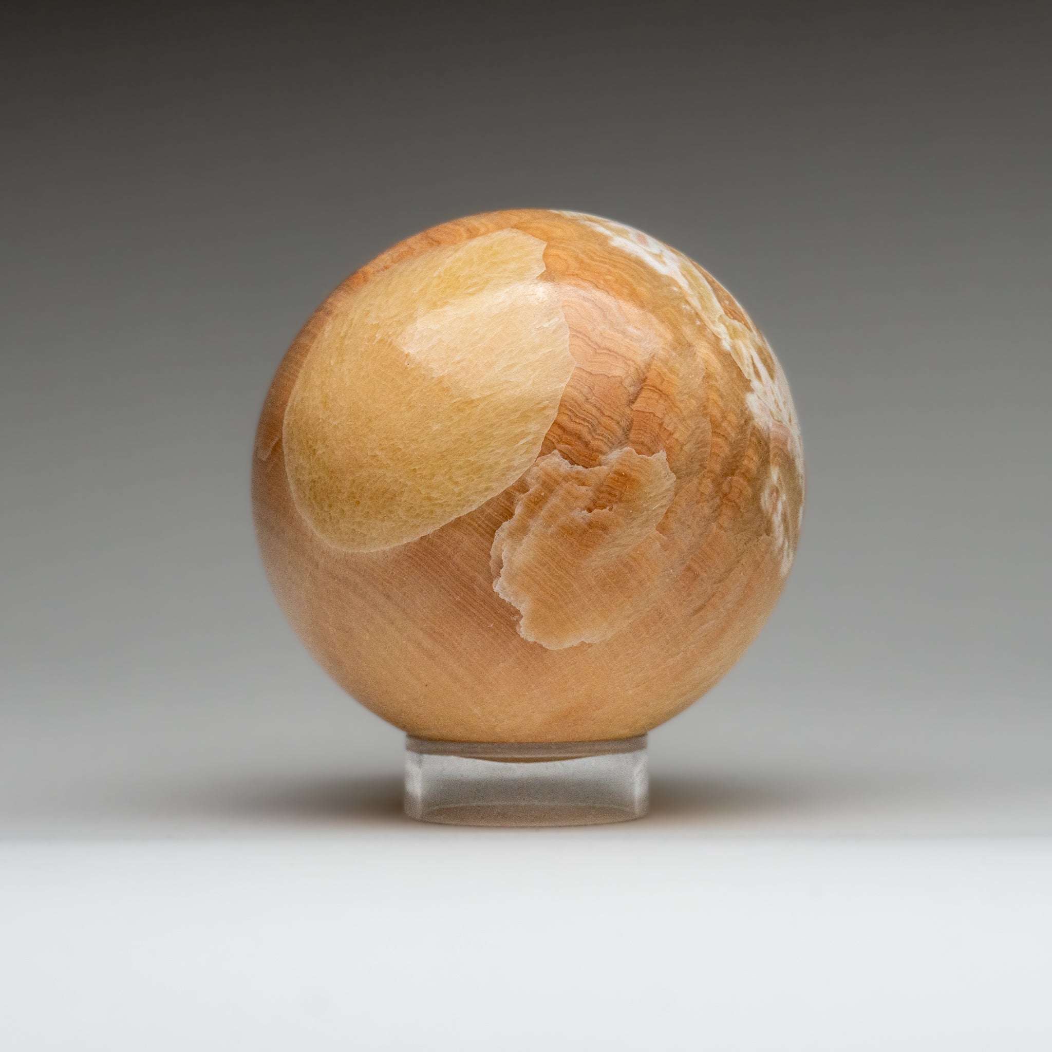 Polished Orange Onyx Sphere from Mexico (3.1 lbs)