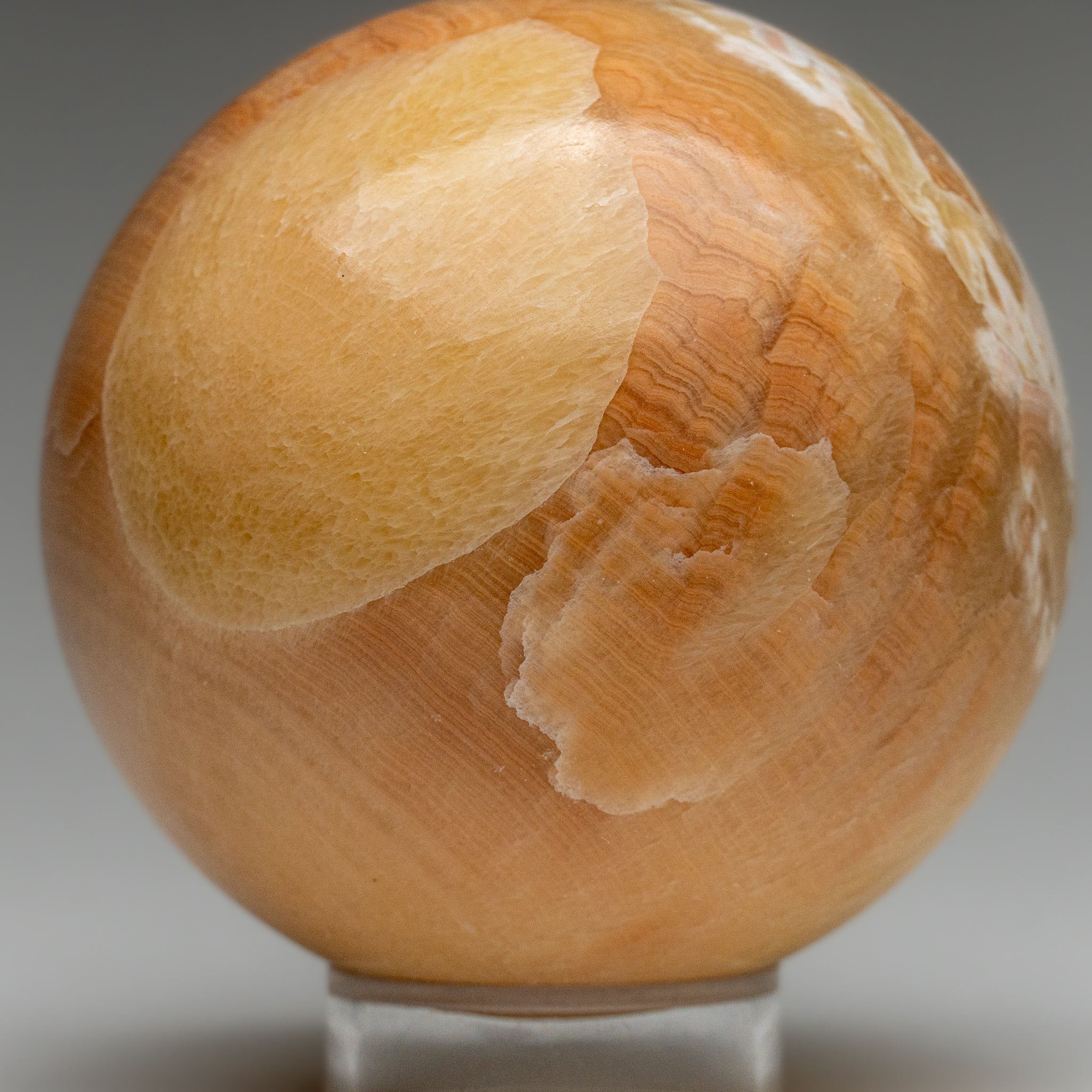 Polished Orange Onyx Sphere from Mexico (3.1 lbs)
