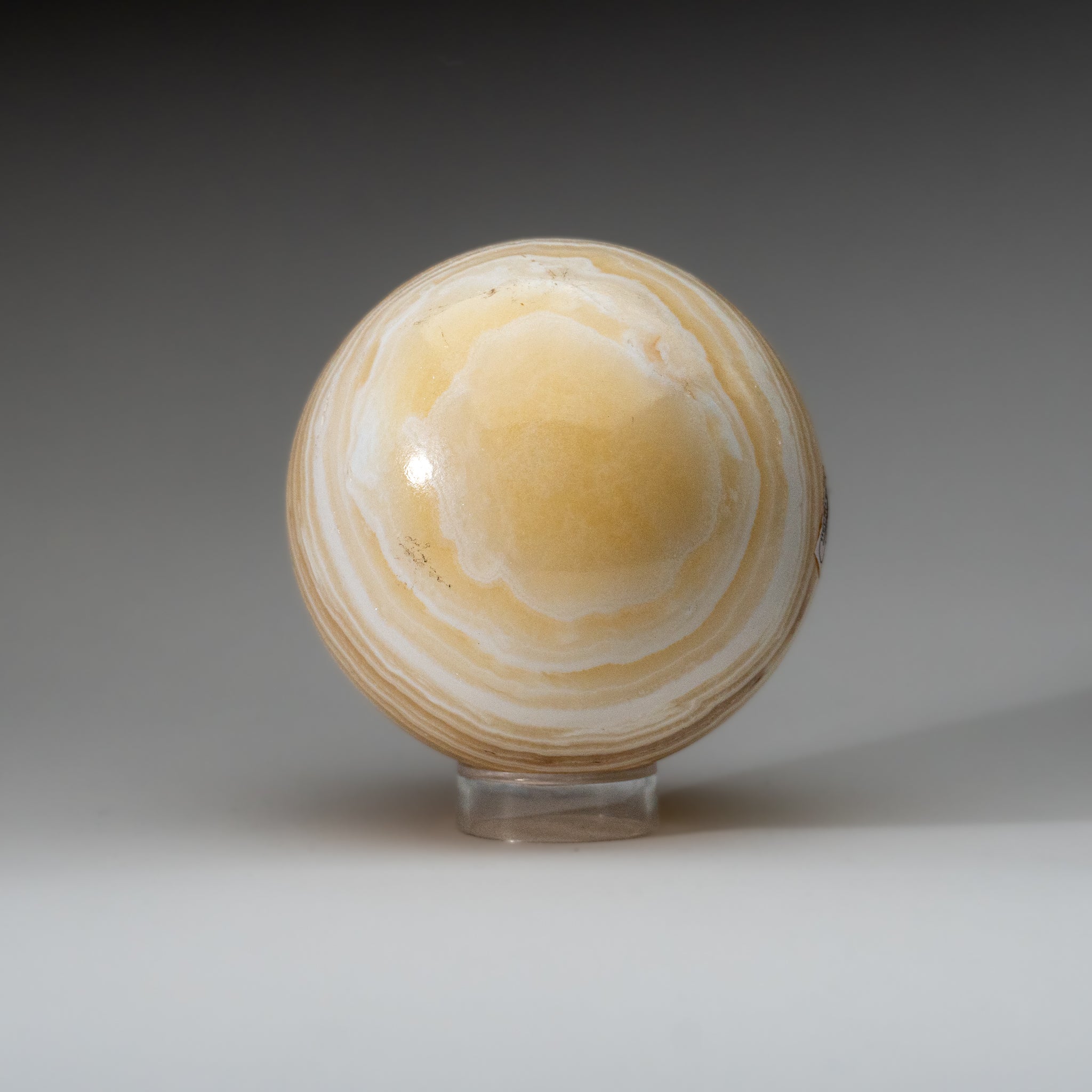 Polished Yellow Banded Onyx Sphere from Mexico (5 lbs)