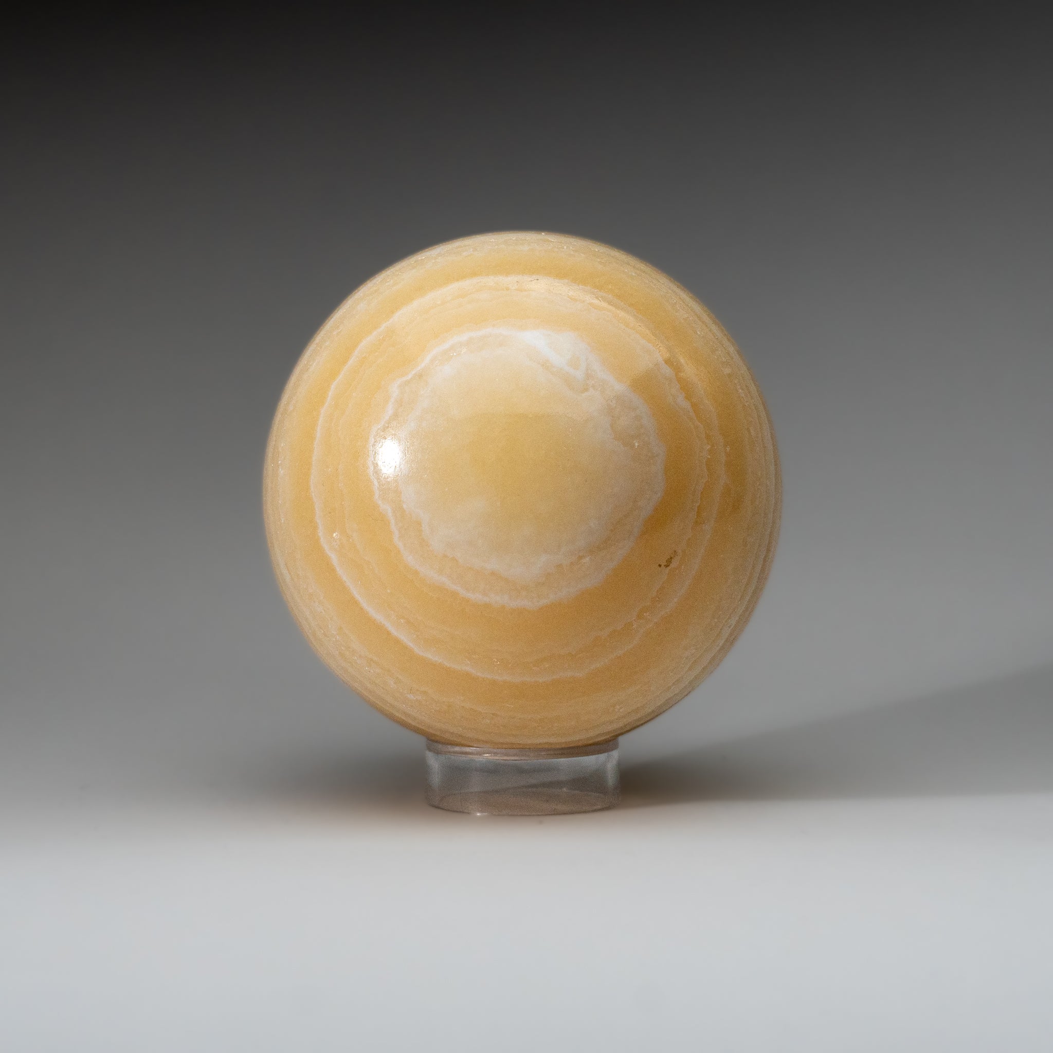 Polished Yellow Banded Onyx Sphere from Mexico (5 lbs)