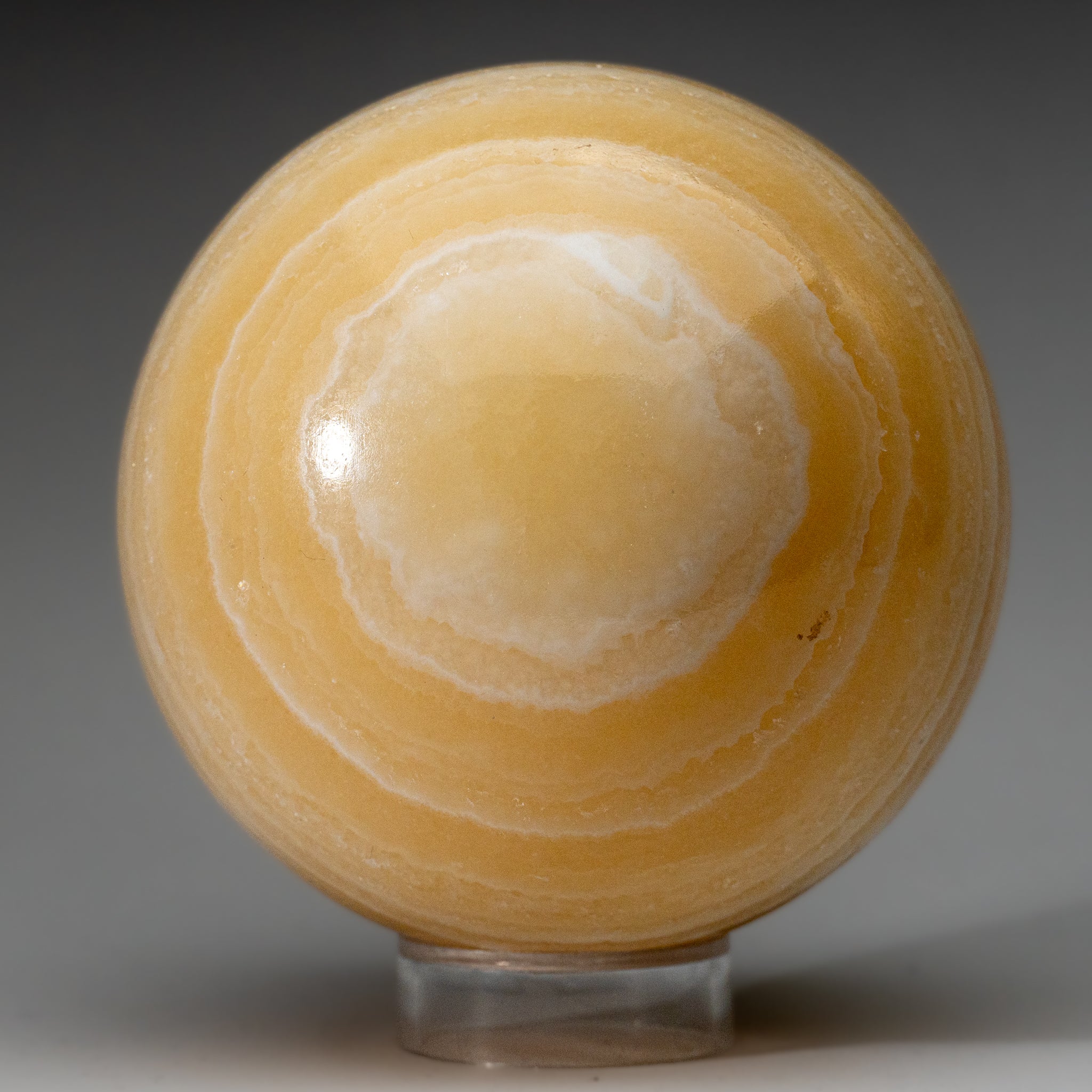 Polished Yellow Banded Onyx Sphere from Mexico (5 lbs)