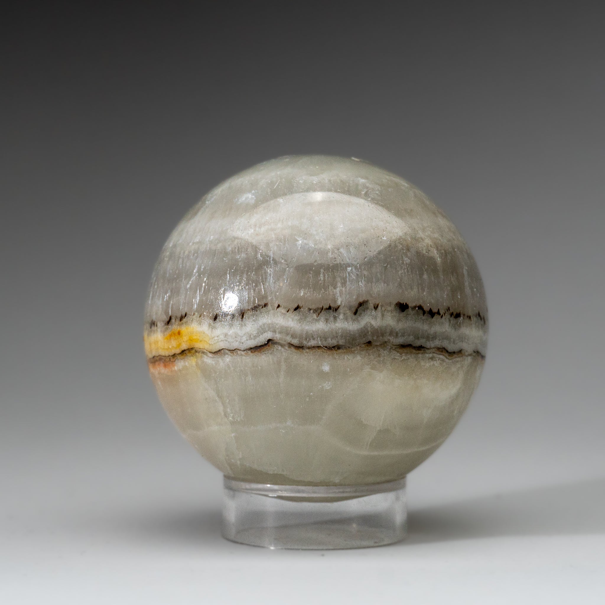Polished Banded Onyx Sphere from Mexico (1.8 lbs)