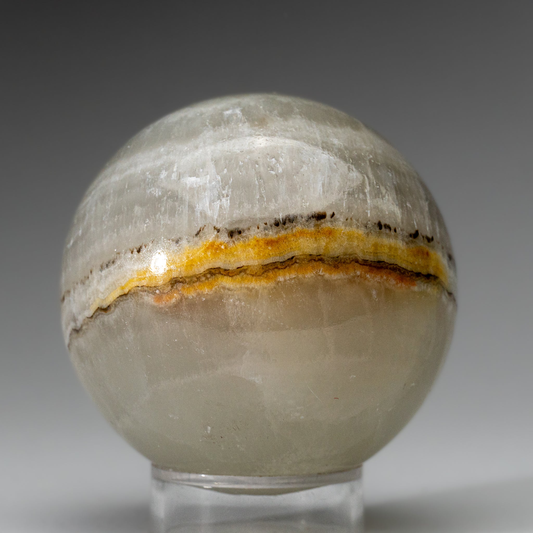 Polished Banded Onyx Sphere from Mexico (1.8 lbs)
