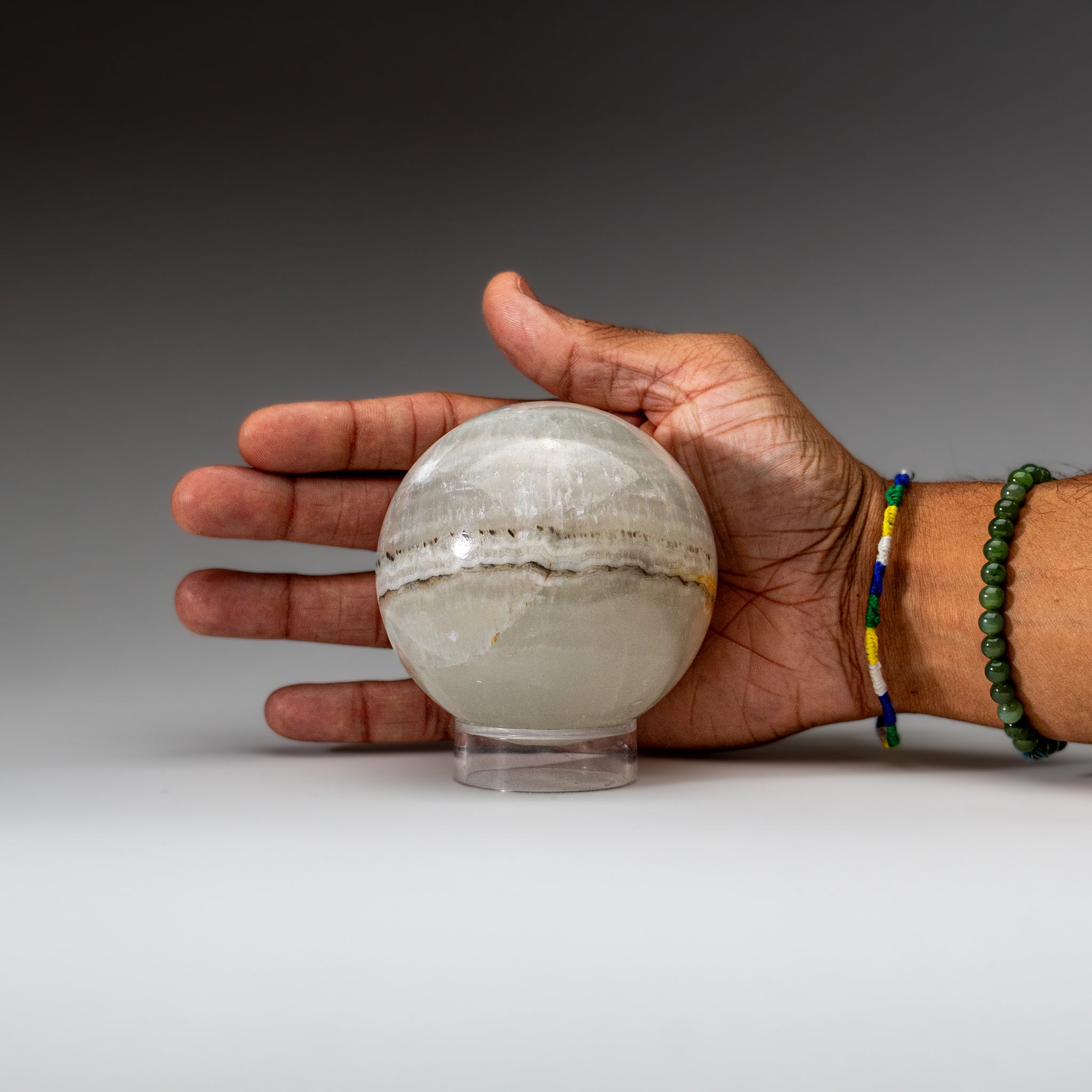 Polished Banded Onyx Sphere from Mexico (1.8 lbs)