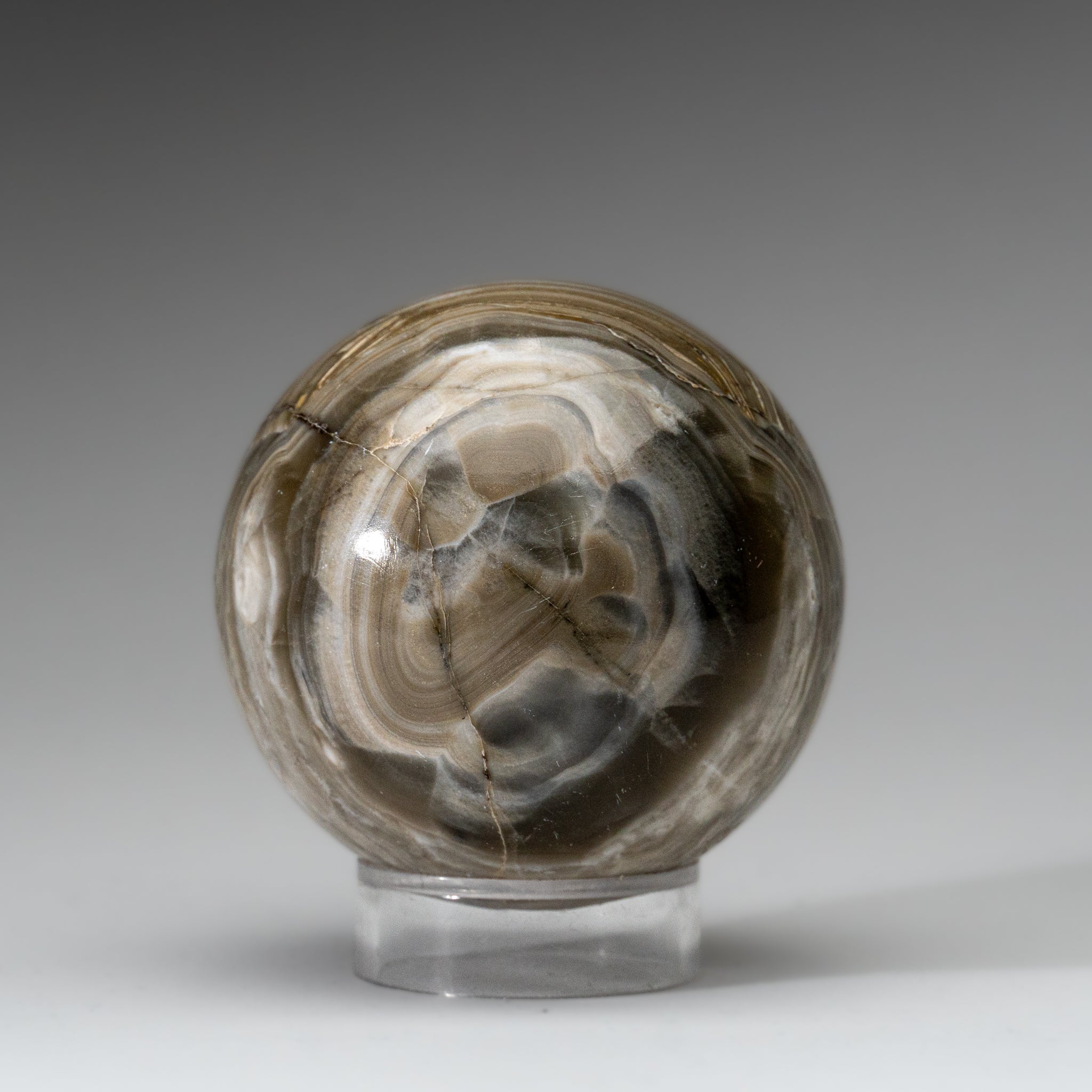Polished Banded Onyx Sphere from Mexico (1.5 lbs)