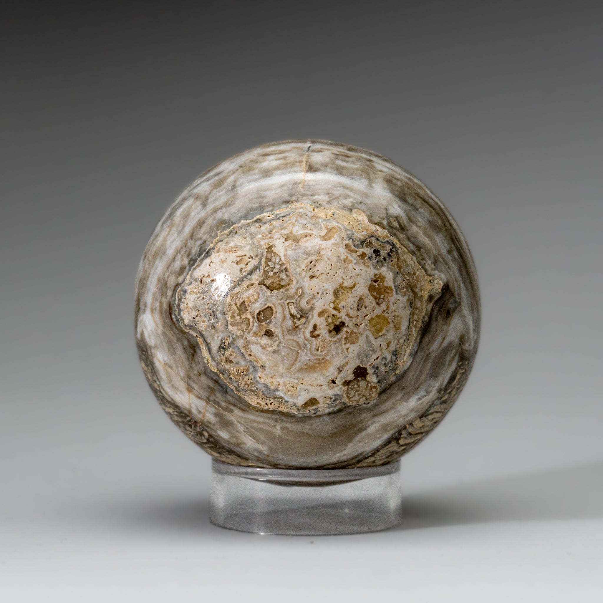 Polished Banded Onyx Sphere from Mexico (1.5 lbs)