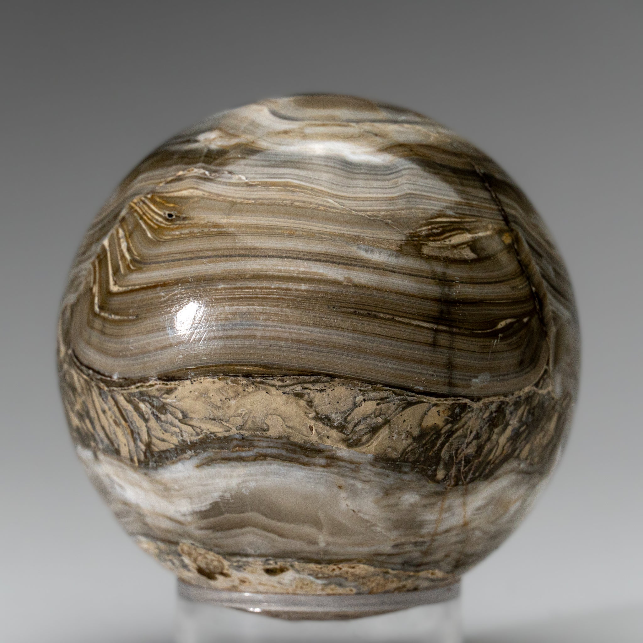 Polished Banded Onyx Sphere from Mexico (1.5 lbs)