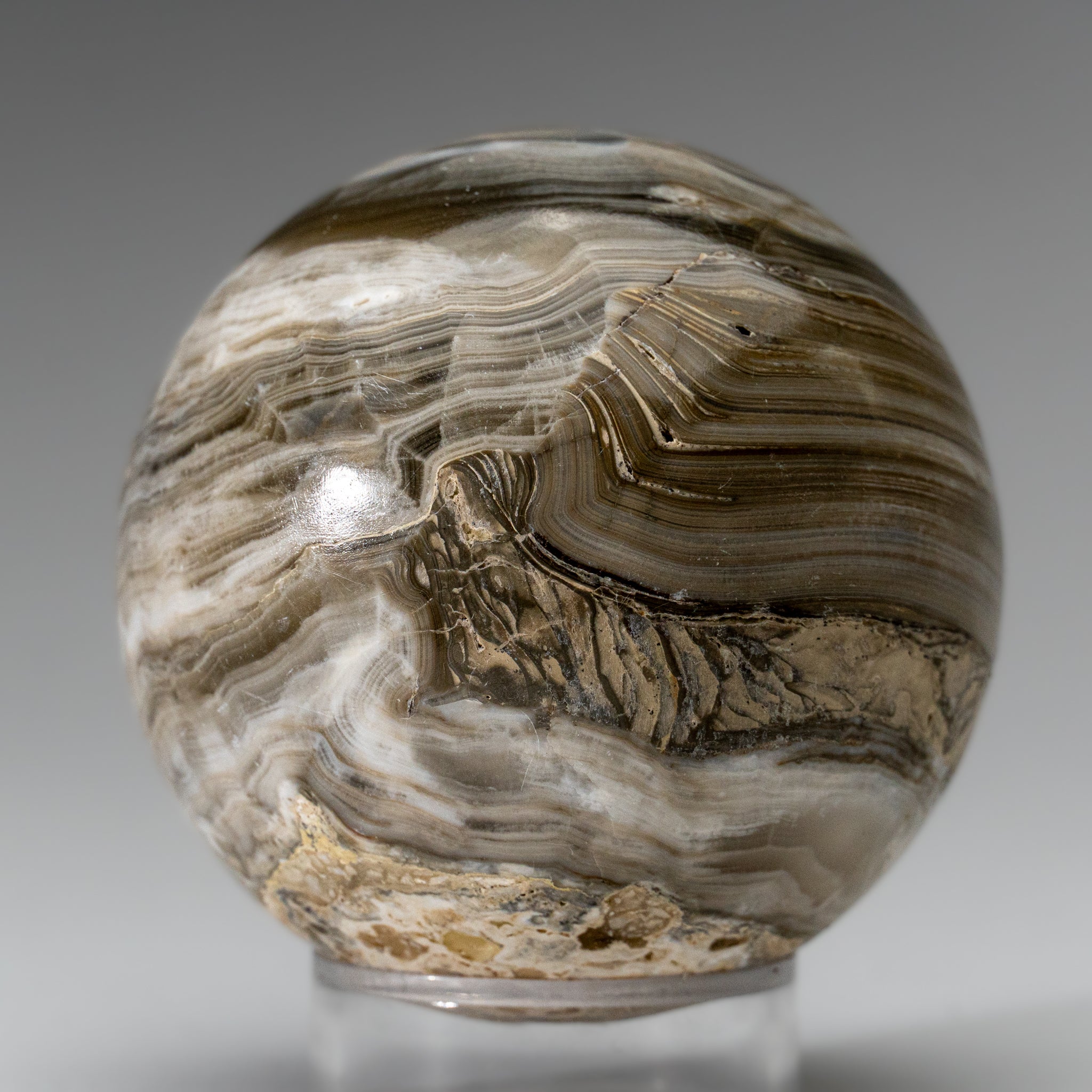 Polished Banded Onyx Sphere from Mexico (1.5 lbs)