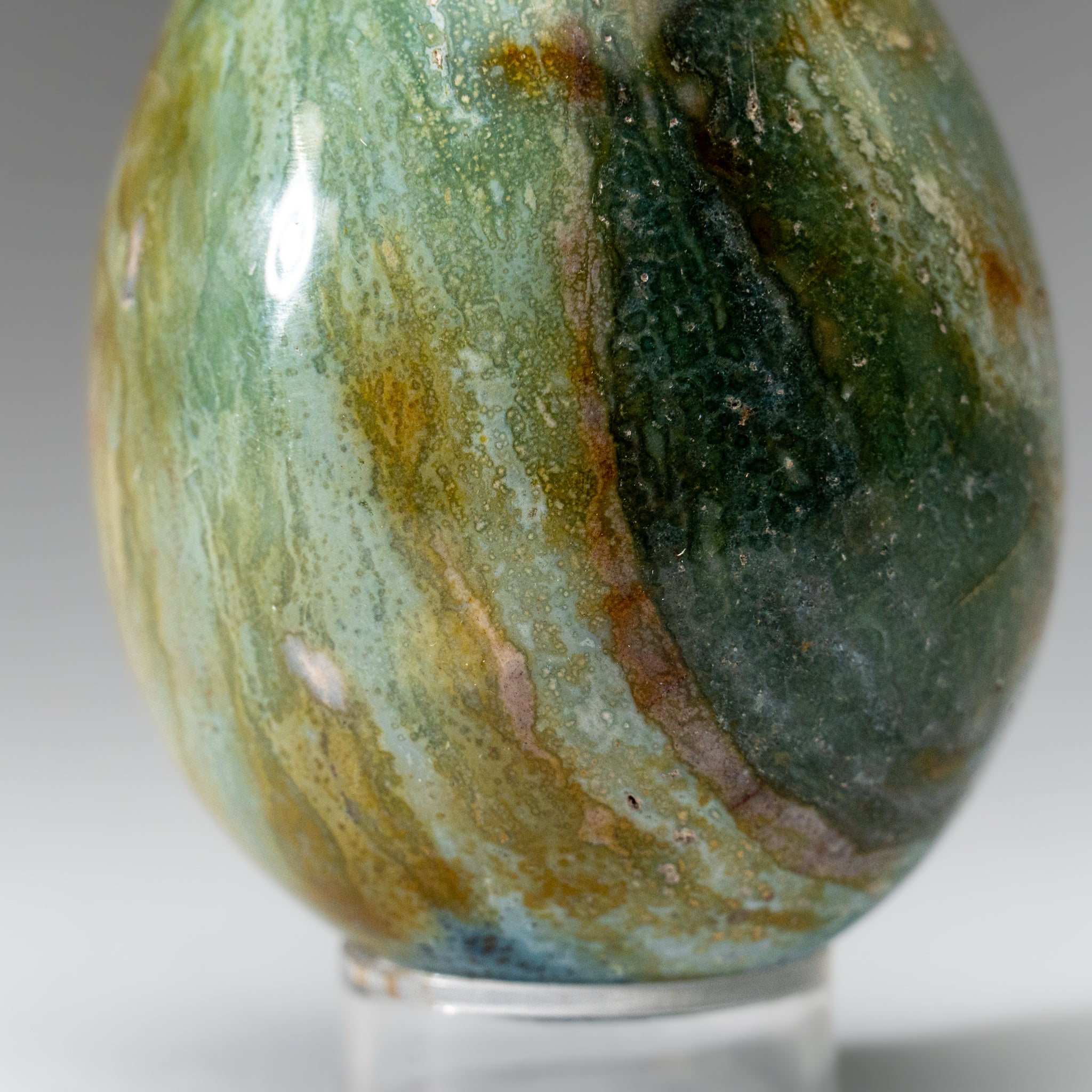Genuine Polished Ocean Jasper Egg from Madagascar (.9 lbs)