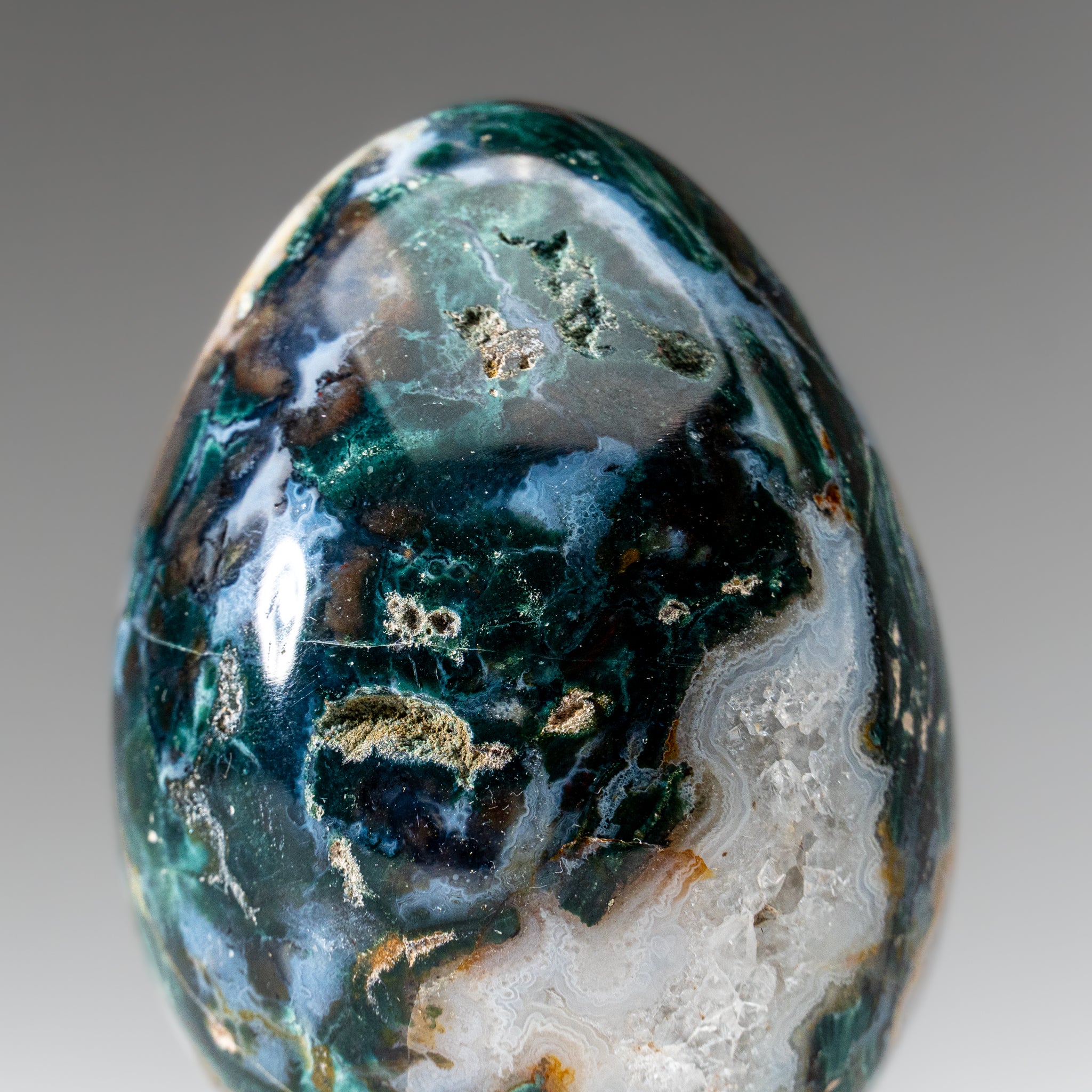 Genuine Polished Ocean Jasper Egg from Madagascar (.7 lbs)