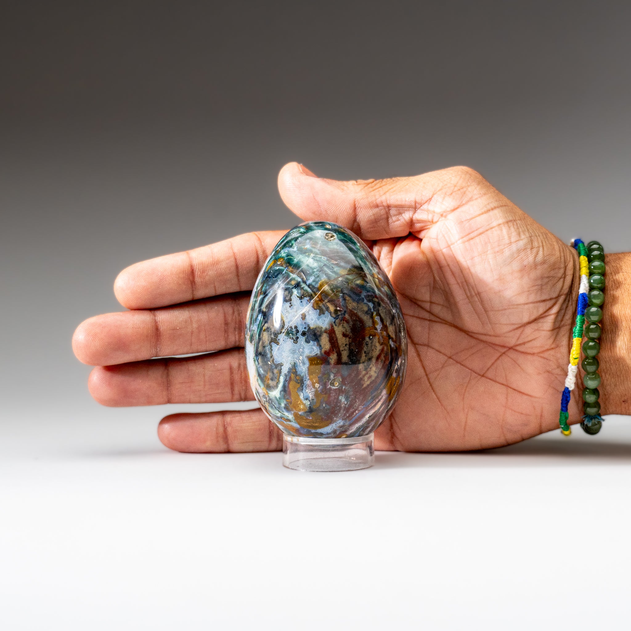 Genuine Polished Ocean Jasper Egg from Madagascar (.7 lbs)